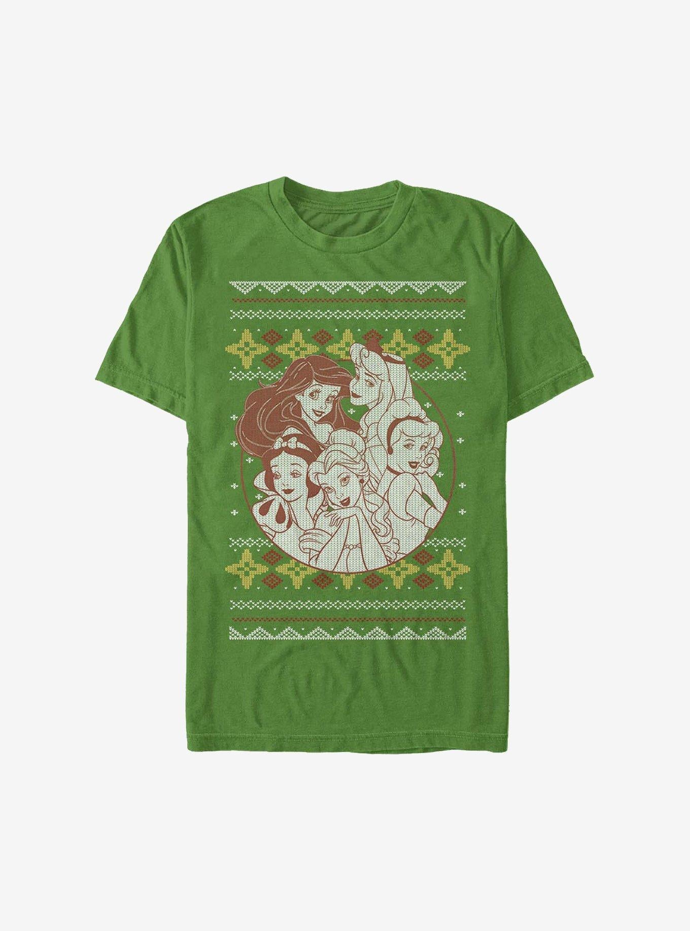 Disney Princesses Group Christmas Print T-Shirt T-Shirt | Exclusive Edition | High Demand Item