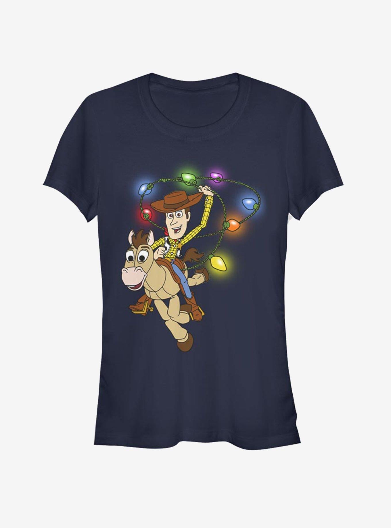 Disney Toy Story Woody Christmas Light Lasso Girls T-Shirt T-Shirt | Viral Style | Trending Now