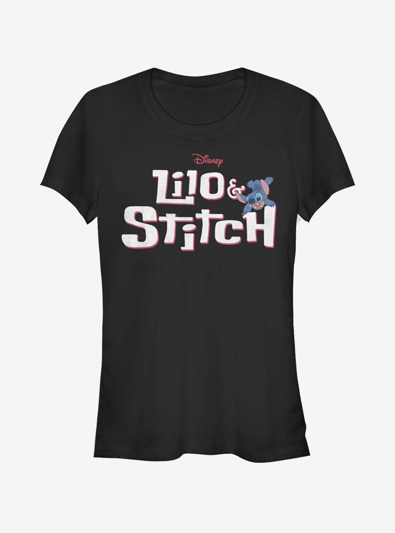 Disney Lilo Stitch Stitch With Logo Girls T-Shirt T-Shirt | Fan Favorite Style | Great Gift Idea