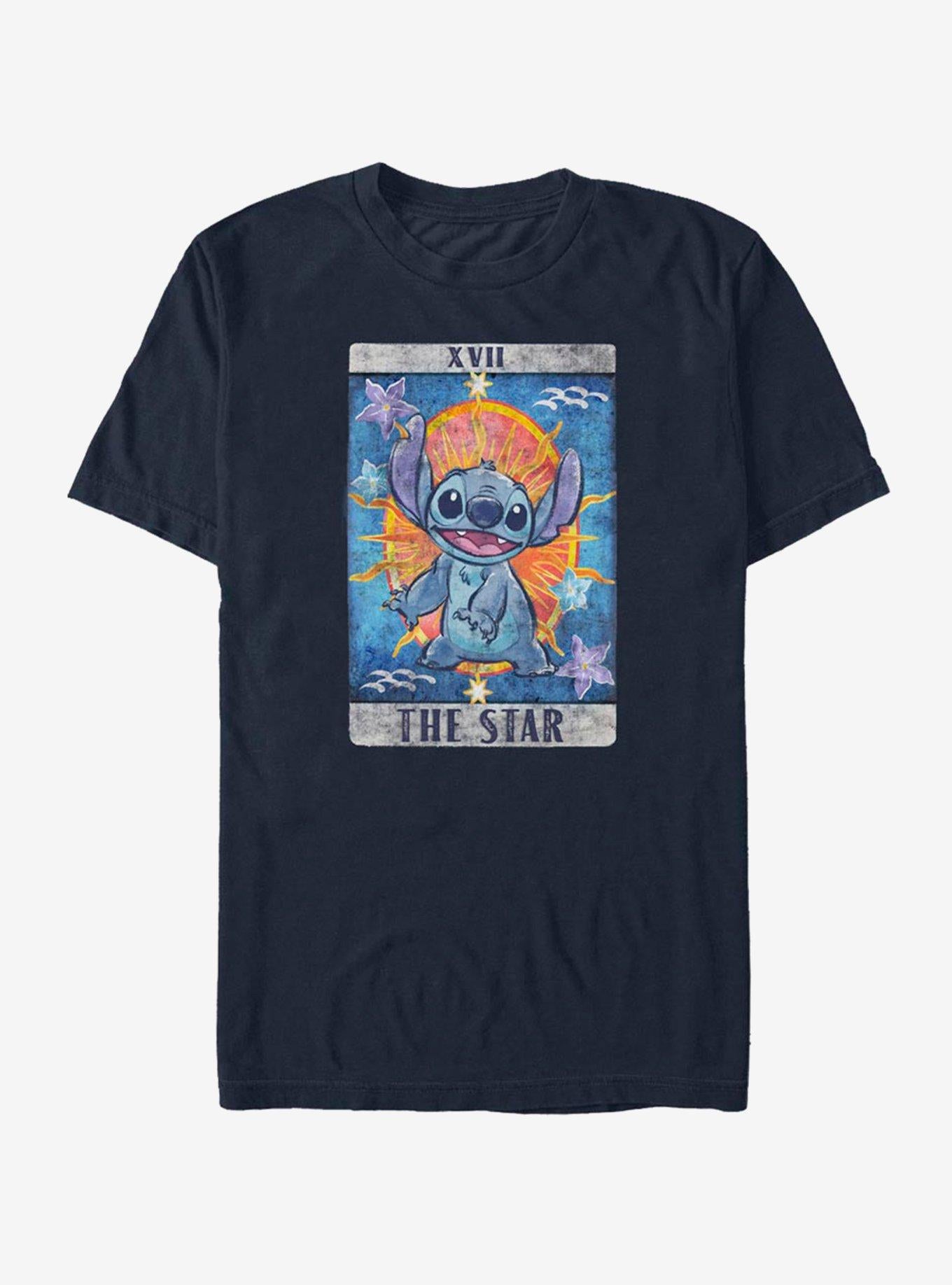Disney Lilo Stitch Stitch Tarot T-Shirt T-Shirt | Exclusive Art Design | Perfect For Daily Wear