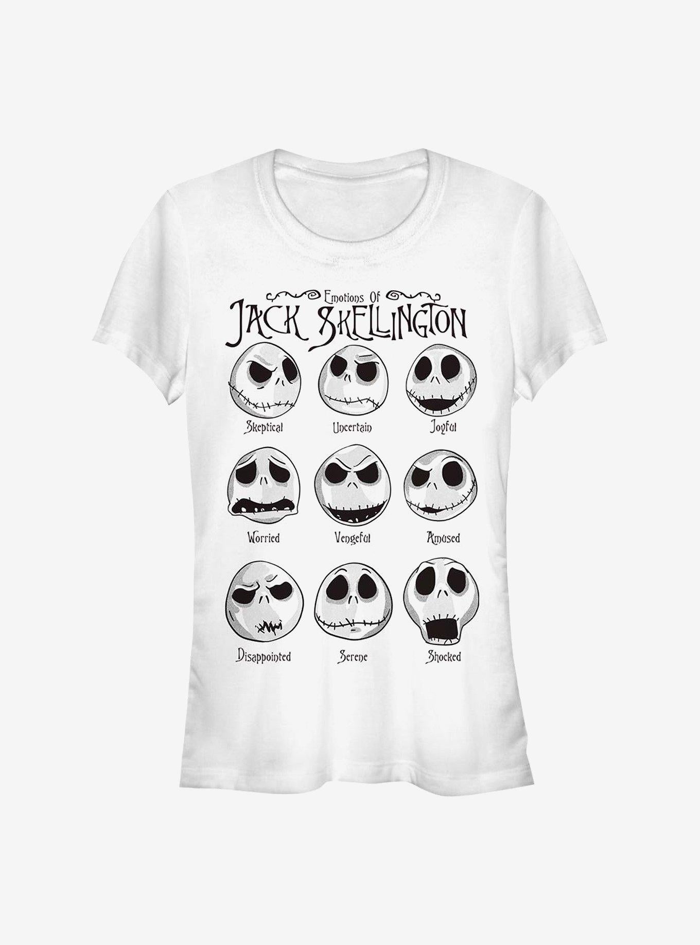 Disney The Nightmare Before Christmas Jack Emotions Girls T-Shirt T-Shirt | Best-Selling Artwork | Must-Have Style