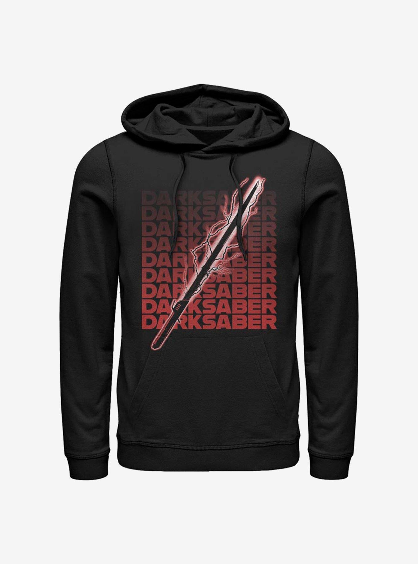 Star Wars The Mandalorian Darksaber Text Hoodie