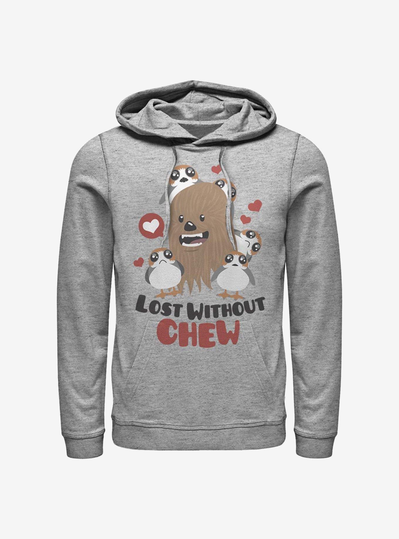 Star Wars Episode VIII The Last Jedi Chewbacca & Porgs Lost Without Chew Hoodie