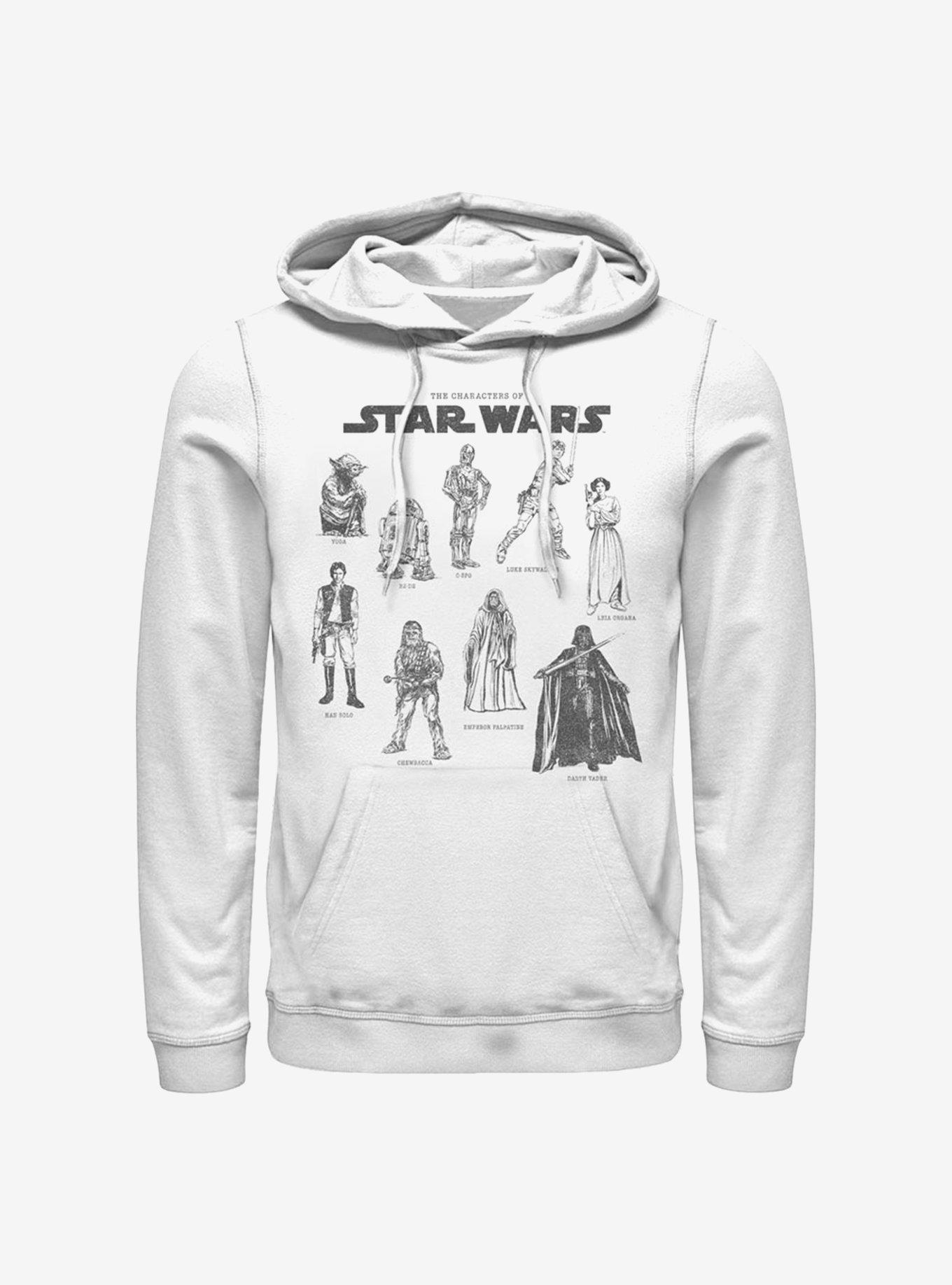 Star Wars Character Chart Hoodie