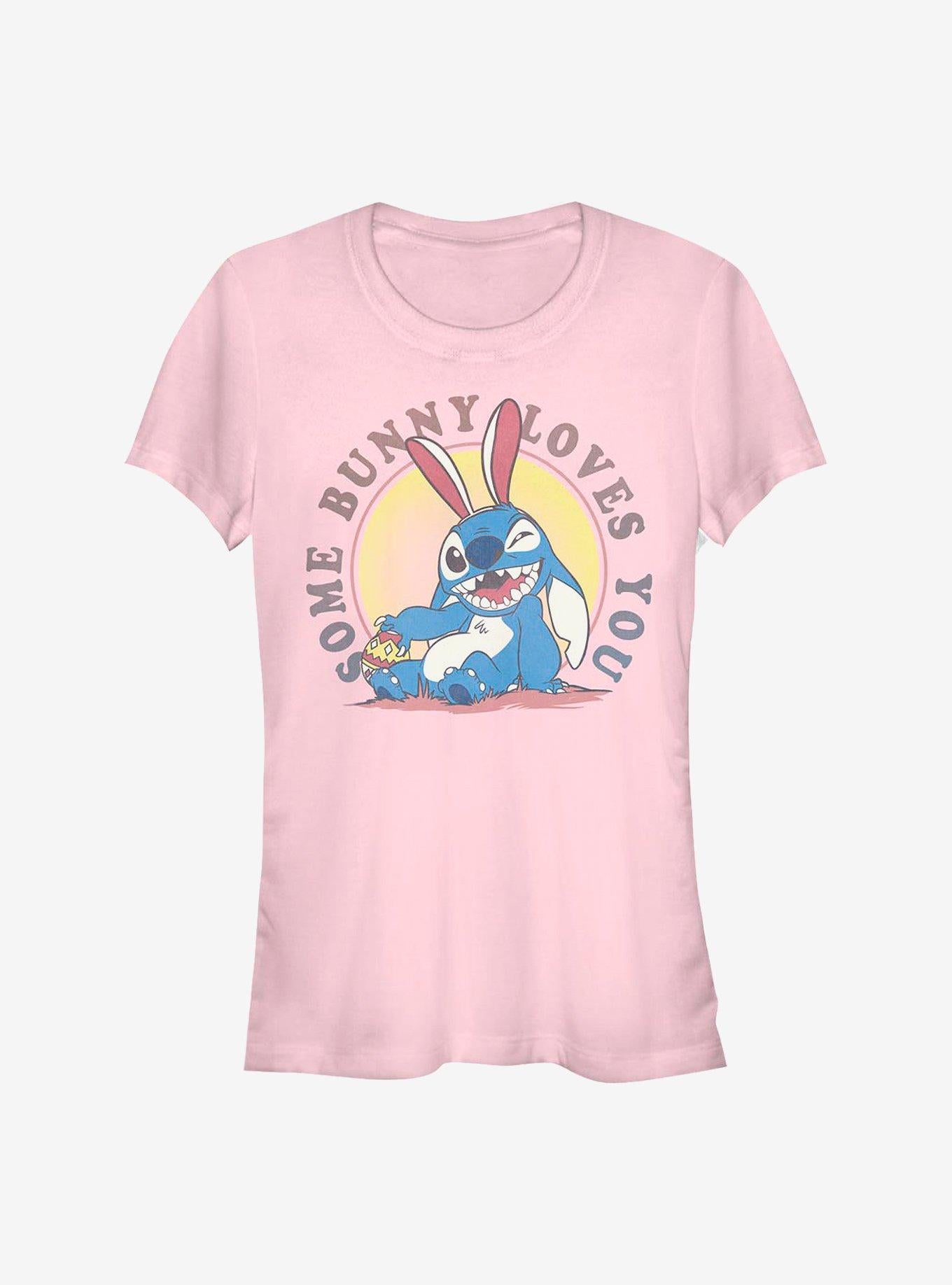 Disney Lilo Stitch Some Bunny Loves You Girls T-Shirt T-Shirt | Vintage Graphic Vibe | High Demand Item