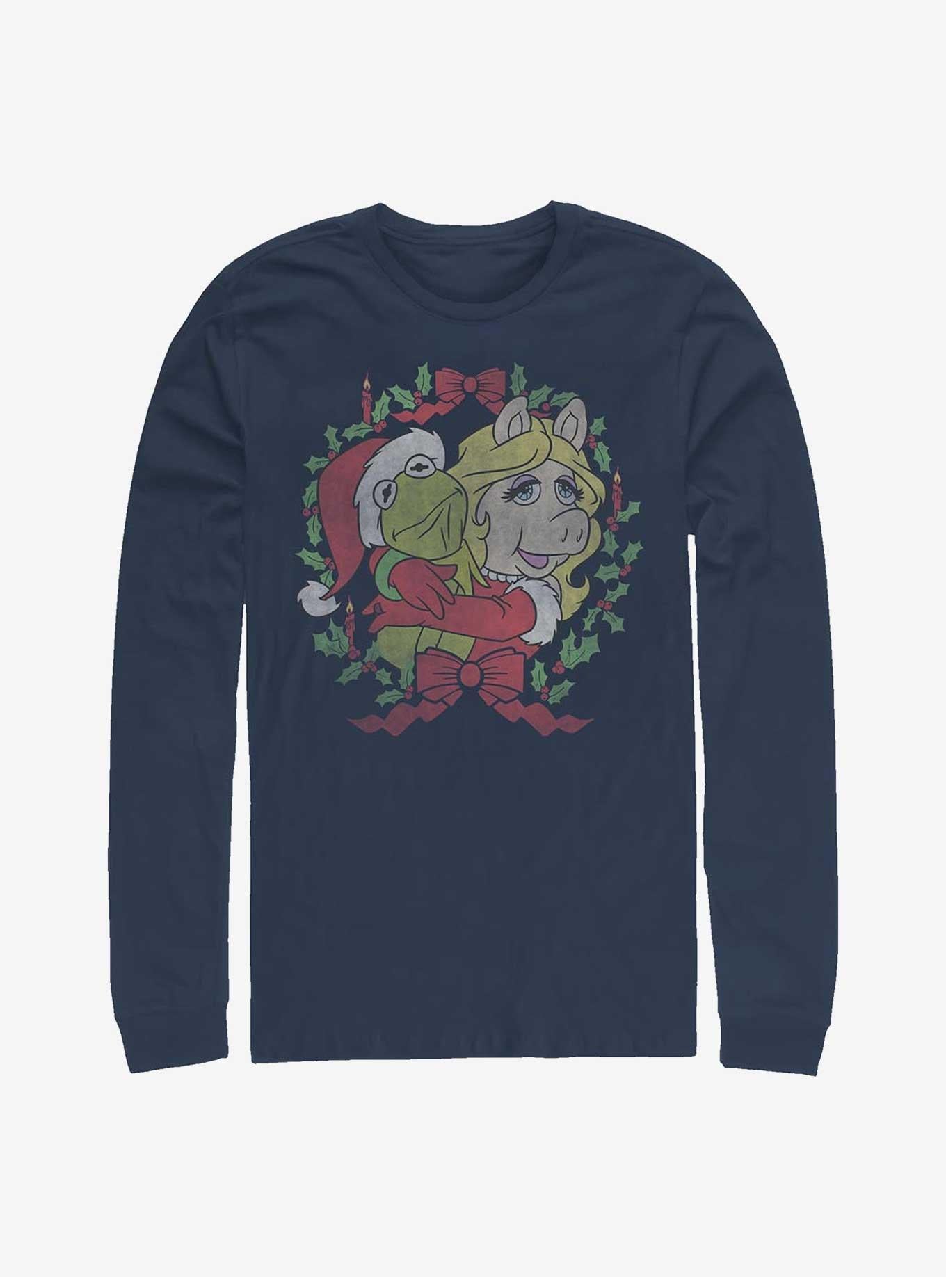 Disney The Muppets Kermy And Piggy Christmas Long-Sleeve T-Shirt T-Shirt | Aesthetic Graphic | Trending Now