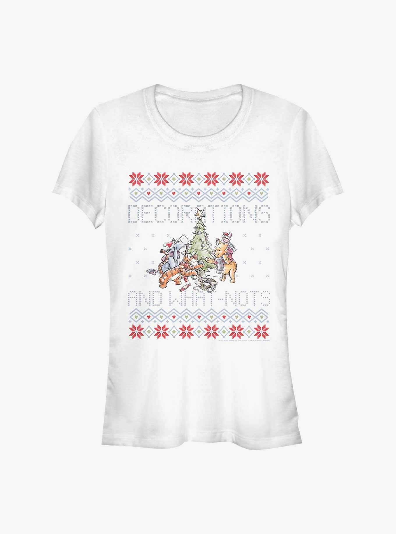 Disney Winnie The Pooh Decorations And What-Nots Ugly Christmas Girls T-Shirt T-Shirt | Best-Selling Artwork | High Demand Item