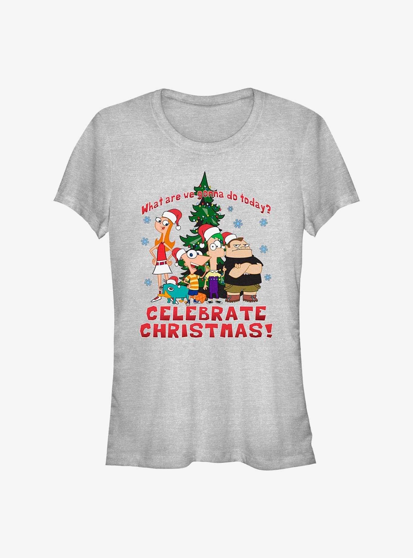 Disney Phineas And Ferb Christmas Girls T-Shirt T-Shirt | Aesthetic Graphic | Trending Now