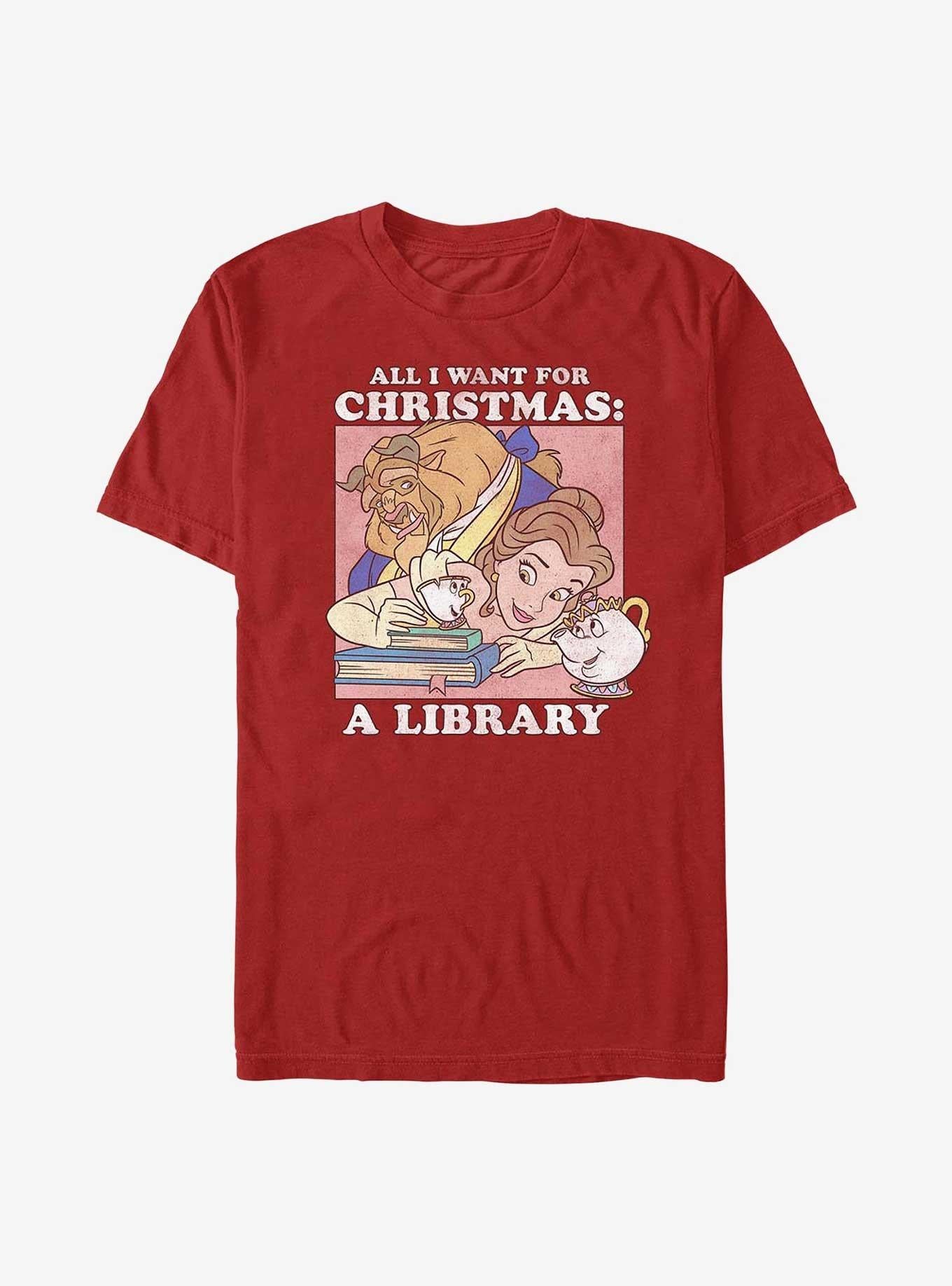 Disney Princess Belle All I Want For Christmas T-Shirt T-Shirt | Exclusive Edition | Great Gift Idea