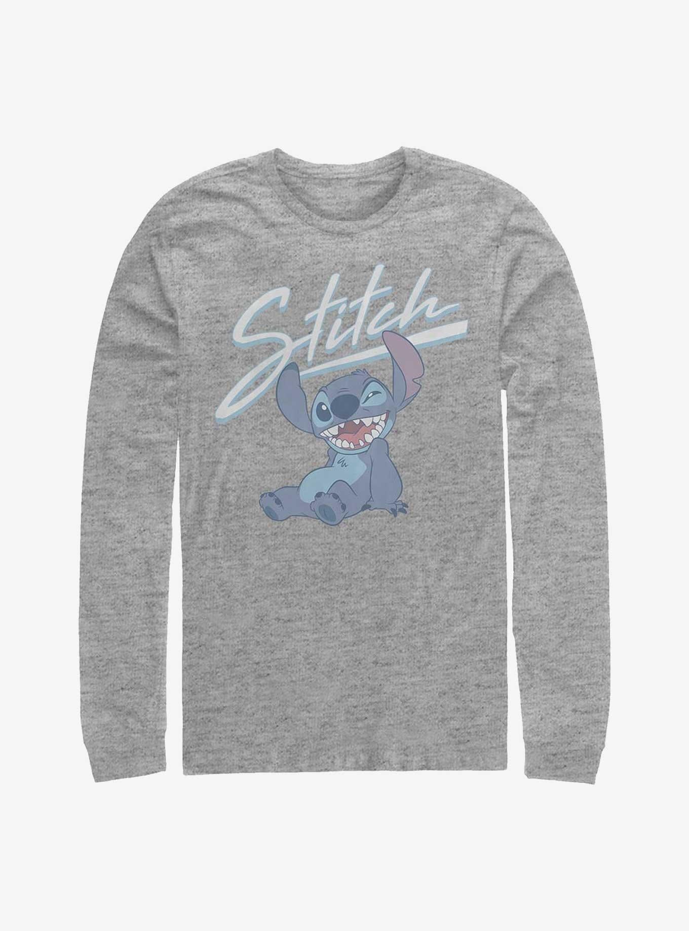 Disney Lilo Stitch Wink Long-Sleeve T-Shirt T-Shirt | Exclusive Art Design | Perfect For Daily Wear