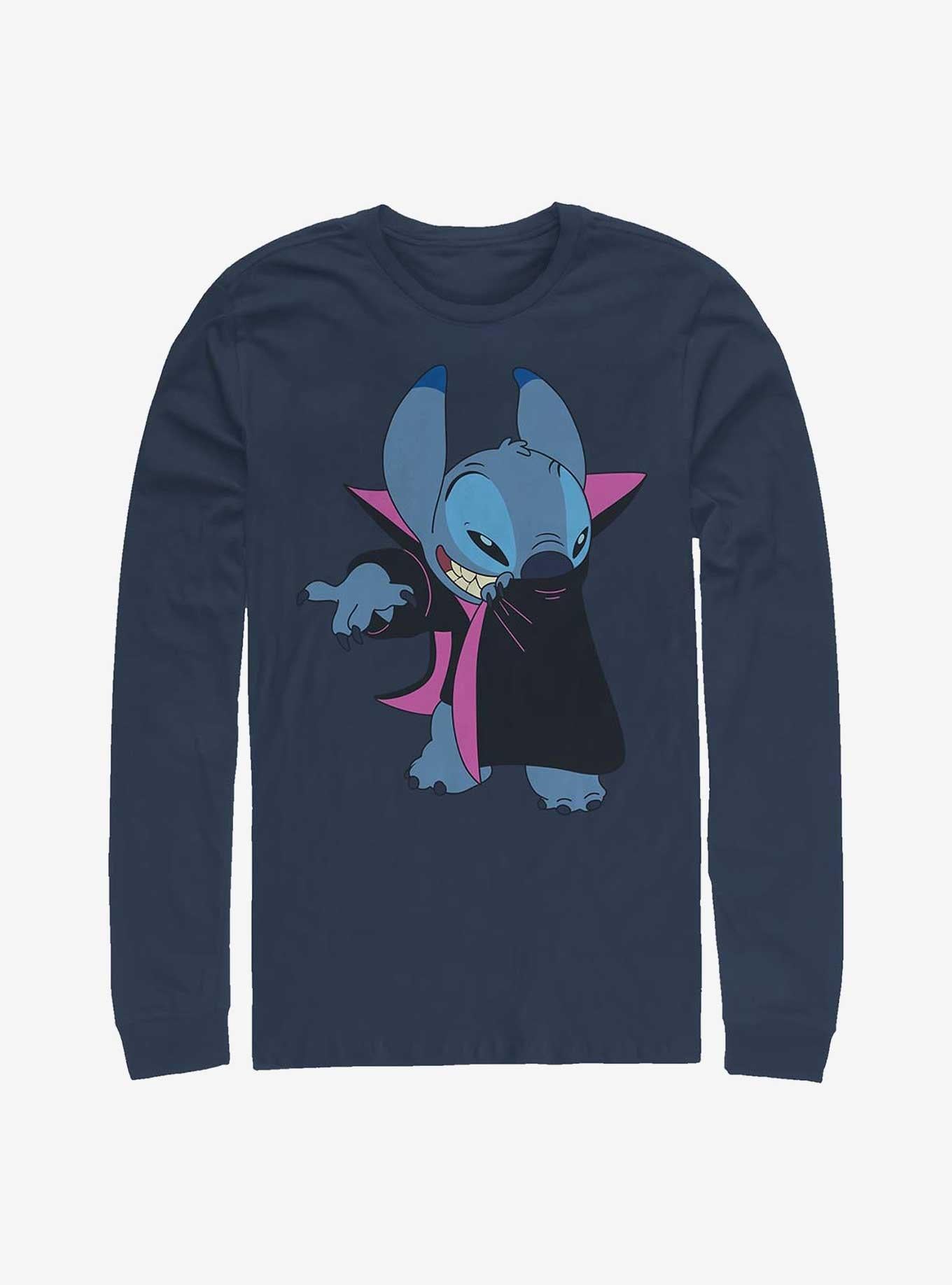 Disney Lilo Stitch Vampire Stitch Long-Sleeve T-Shirt T-Shirt | Vintage Graphic Vibe | Perfect For Daily Wear
