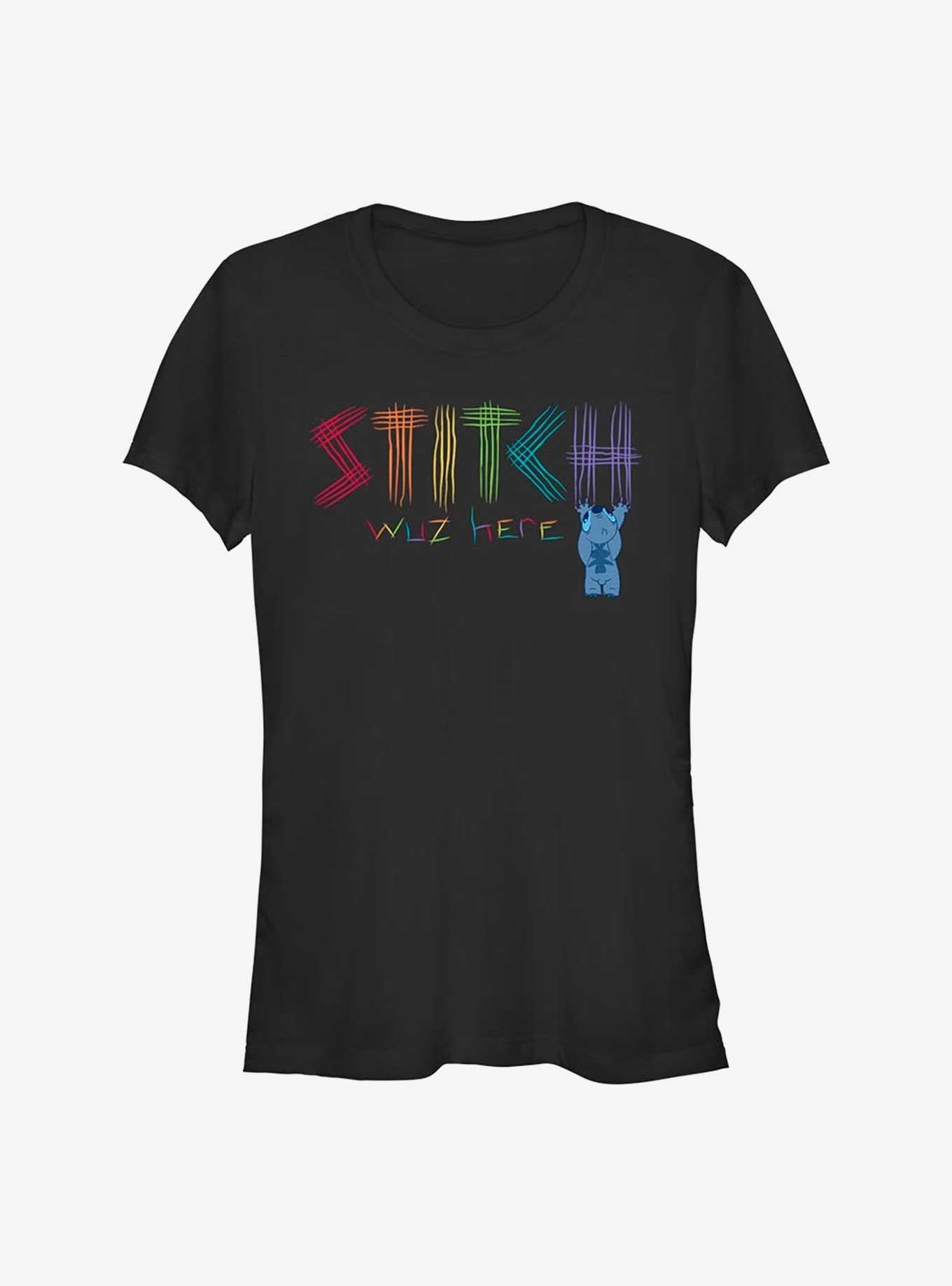 Disney Lilo Stitch Stitch Was Here Pride T-Shirt T-Shirt | High-Quality Print | Perfect For Daily Wear