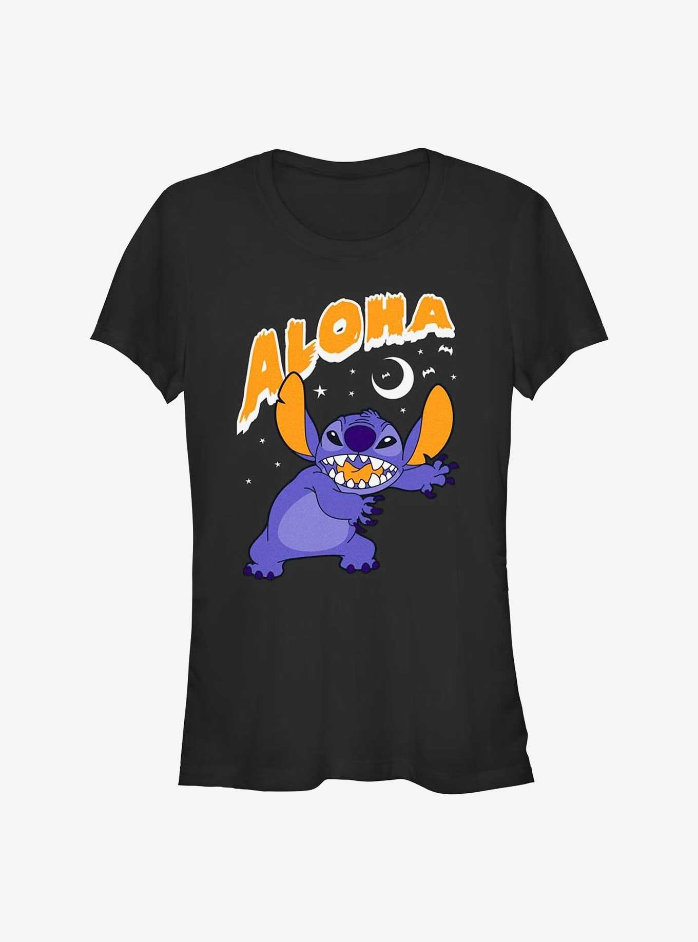 Disney Lilo Stitch Spooky Aloha Girls T-Shirt T-Shirt | Vintage Graphic Vibe | High Demand Item