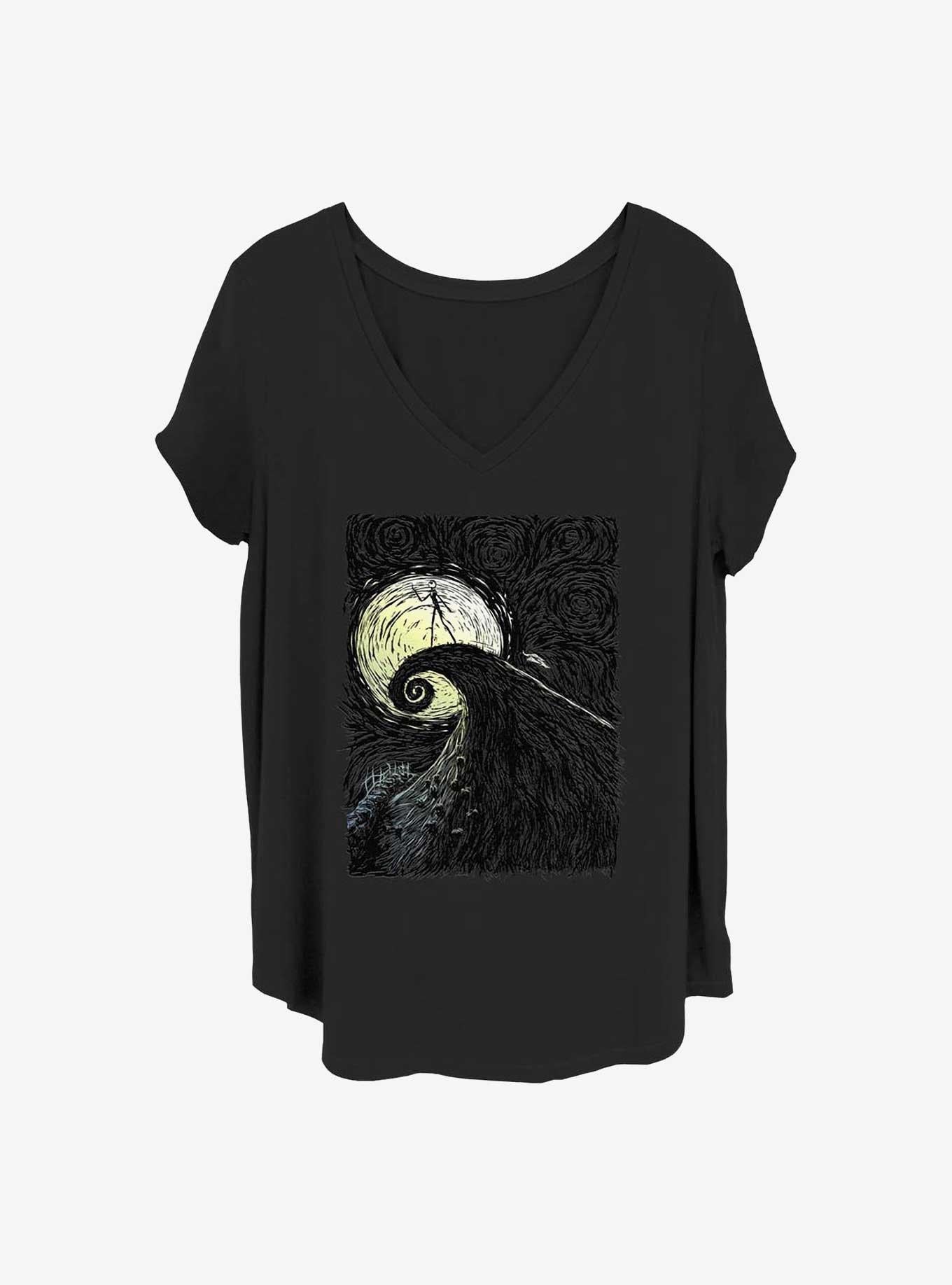 Disney The Nightmare Before Christmas Spiral Hill Girls T-Shirt Plus Size T-Shirt | Viral Style | Top Pick For Fans