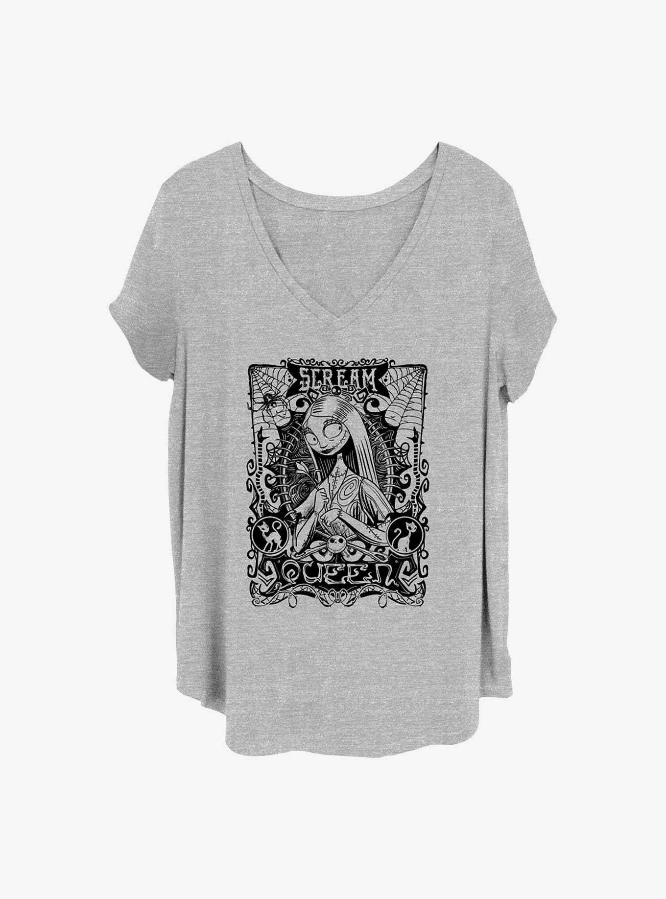 Disney The Nightmare Before Christmas Sally Scream Queen Girls T-Shirt Plus Size T-Shirt | Viral Style | Great Gift Idea