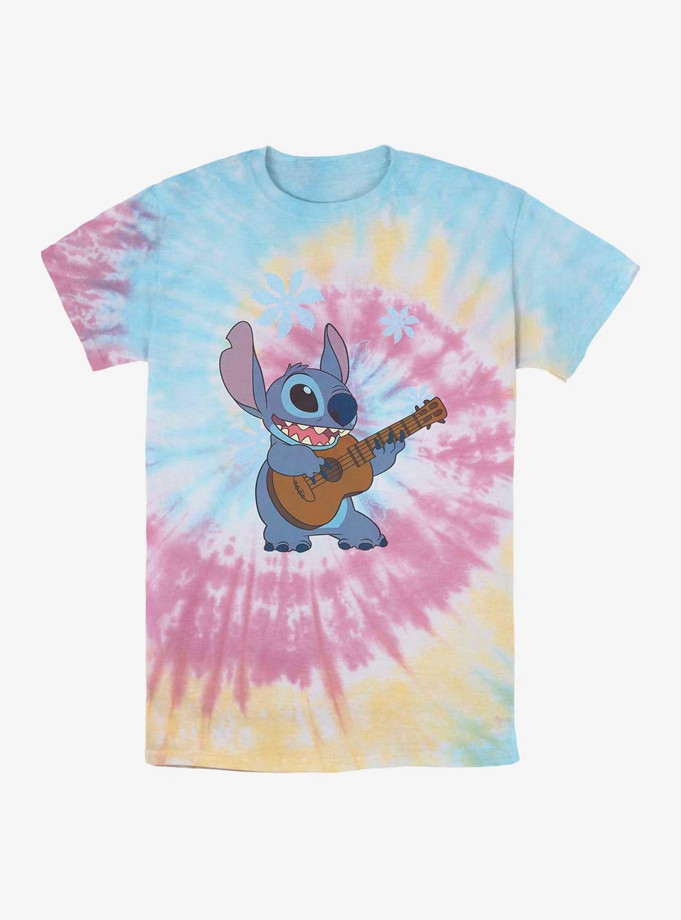Disney Lilo Stitch Ukulele Stitch Tie Dye T-Shirt T-Shirt | High-Quality Print | Perfect For Daily Wear