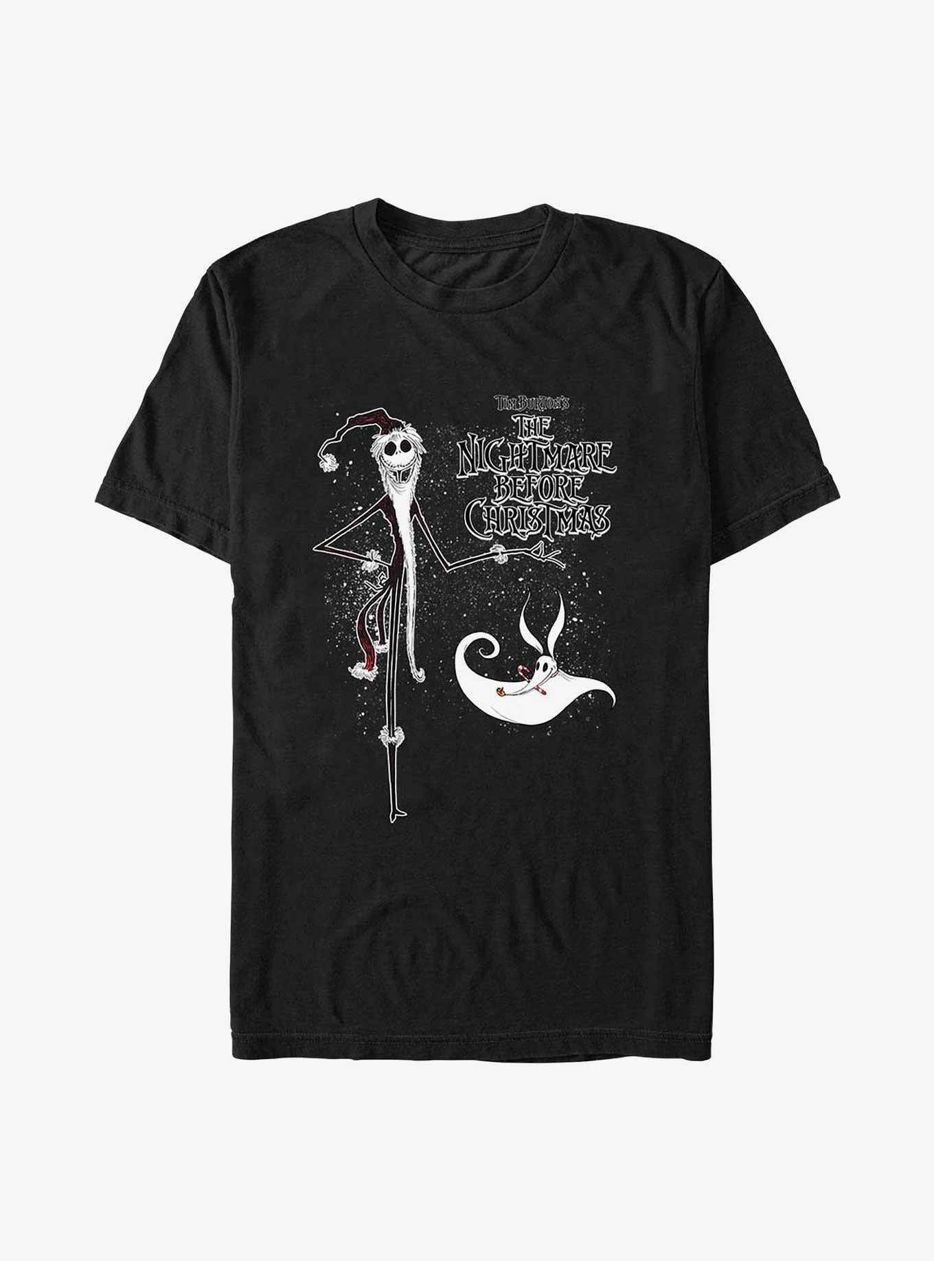 Disney The Nightmare Before Christmas Santa Jack And Zero T-shirt | Trendy Graphic Tee | Casual Unisex T-shirt