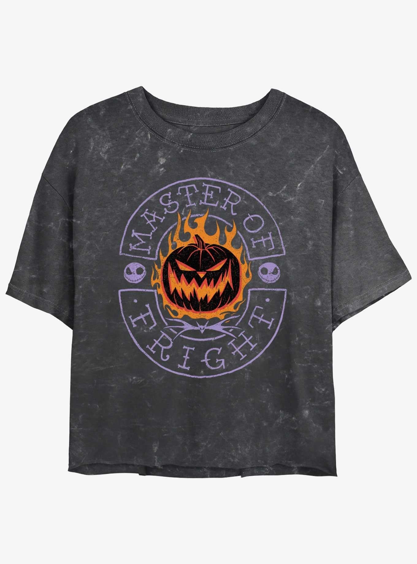 Disney The Nightmare Before Christmas Master of Fright Mineral Wash Girls Crop T-Shirt T-Shirt | Trending Design | Great Gift Idea