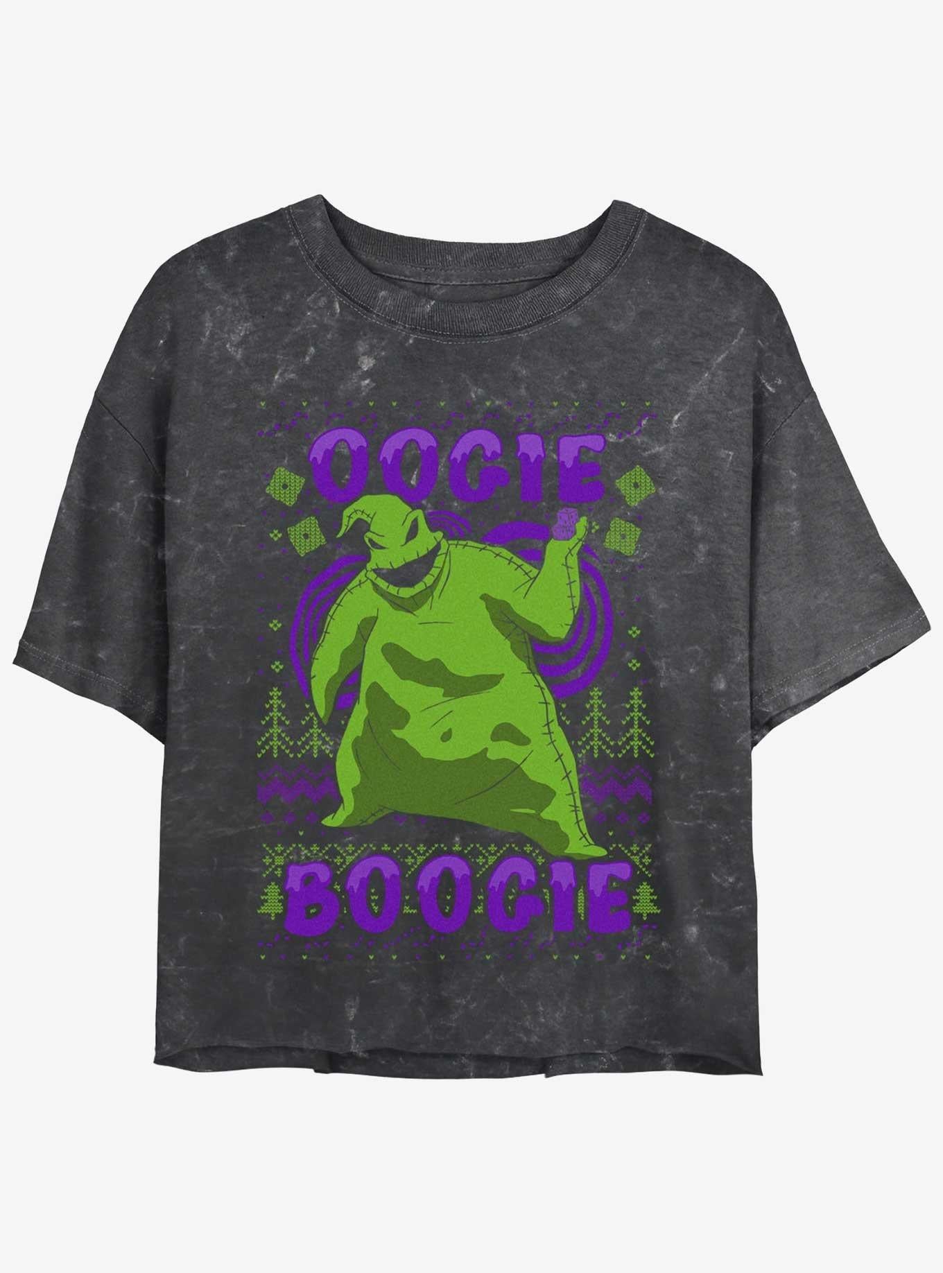 Disney The Nightmare Before Christmas Oogie Boogie Christmas Mineral Wash Girls Crop T-Shirt T-Shirt | Premium Graphic | Top Pick For Fans
