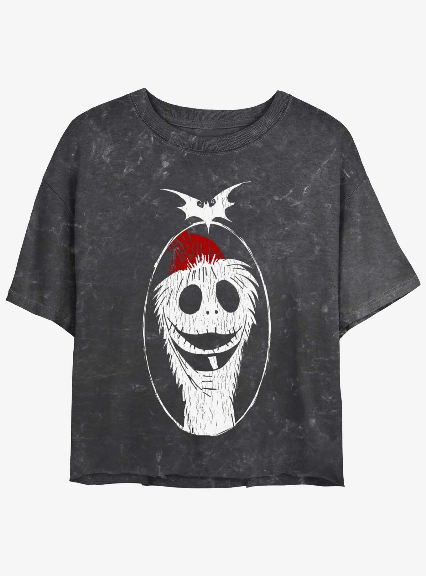 Disney The Nightmare Before Christmas Santa Jack Mineral Wash Girls Crop T-Shirt T-Shirt | Premium Graphic | Must-Have Style