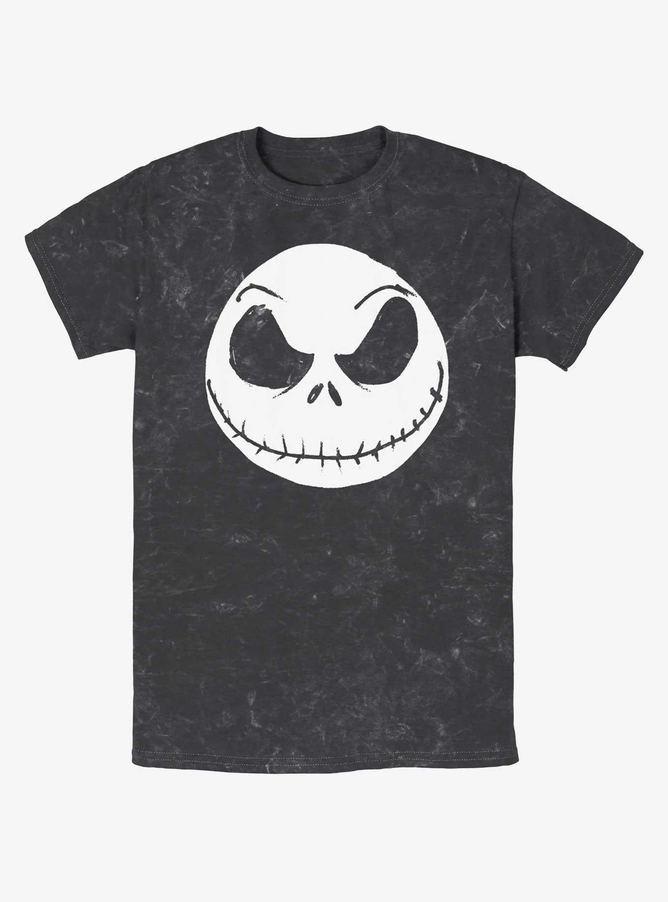 Disney The Nightmare Before Christmas Big Face Jack Mineral Wash T-Shirt T-Shirt | Best-Selling Artwork | Great Gift Idea