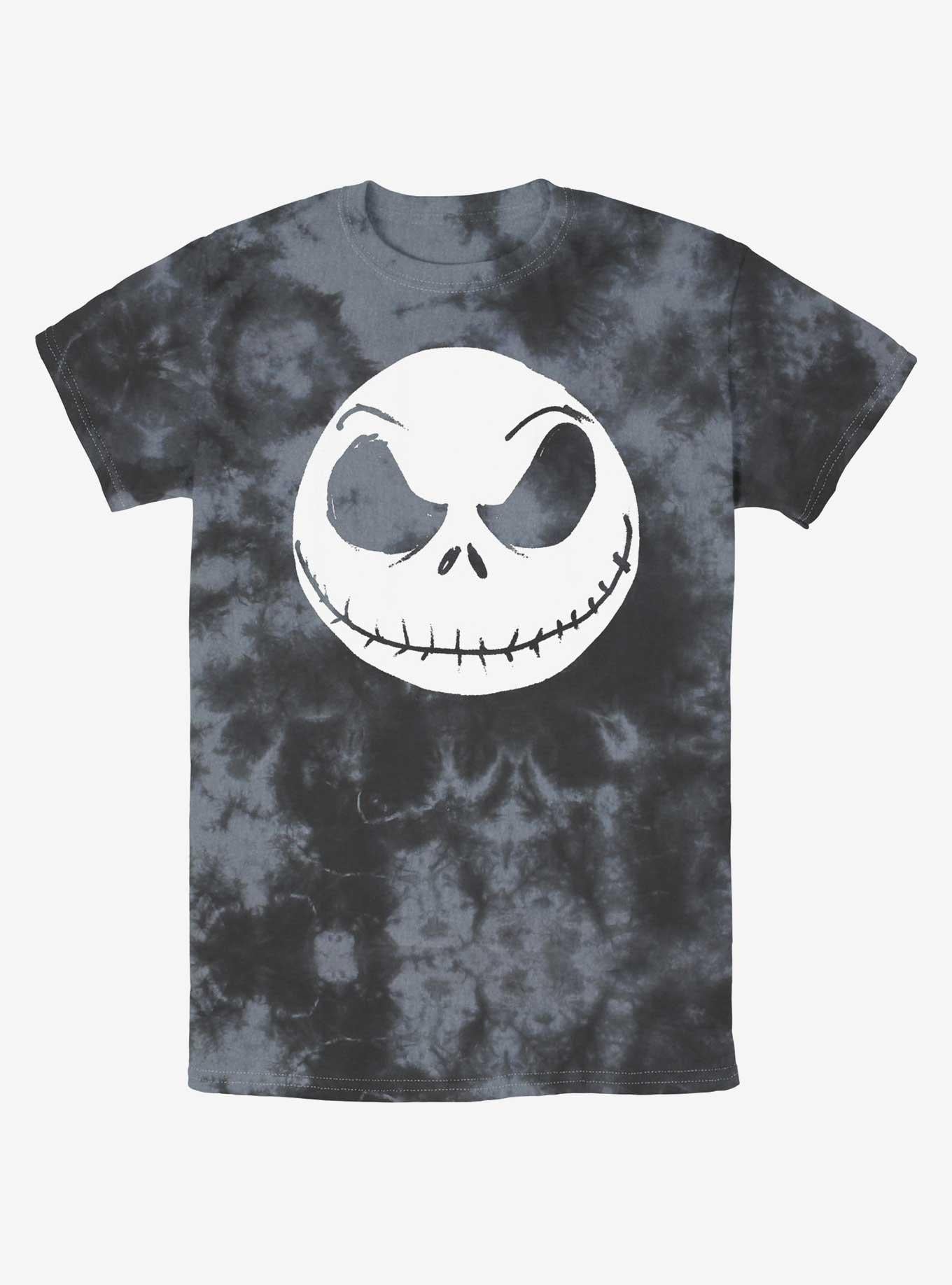 Disney The Nightmare Before Christmas Big Face Jack Tie-Dye T-Shirt T-Shirt | Trending Design | Must-Have Style