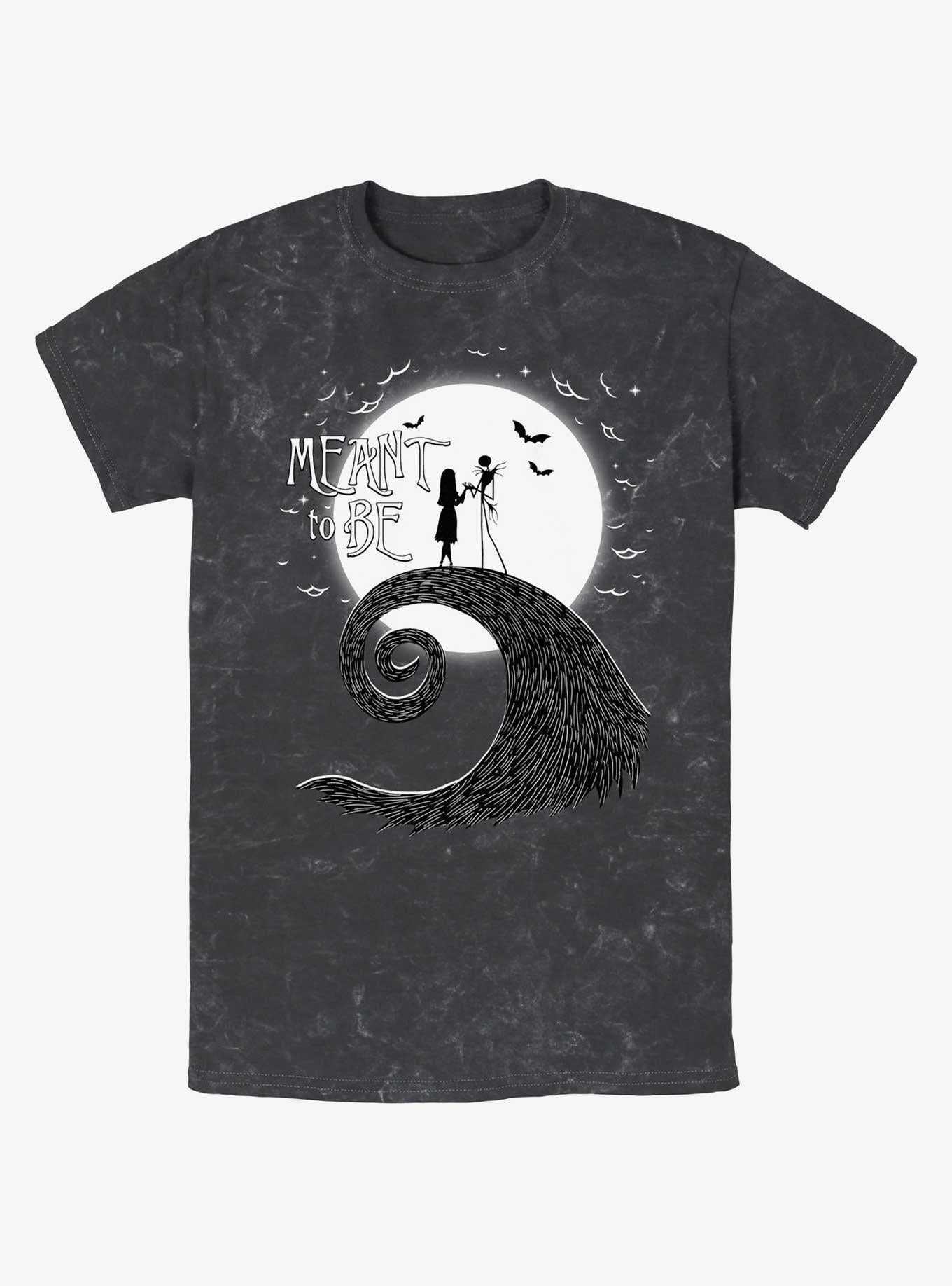 Disney The Nightmare Before Christmas Jack and Sally Meant To Be Mineral Wash T-Shirt T-Shirt | Trending Design | Top Pick For Fans