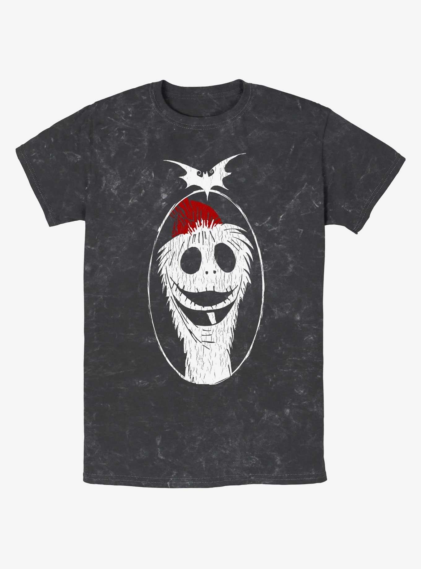 Disney The Nightmare Before Christmas Santa Jack Mineral Wash T-Shirt T-Shirt | Viral Style | Trending Now