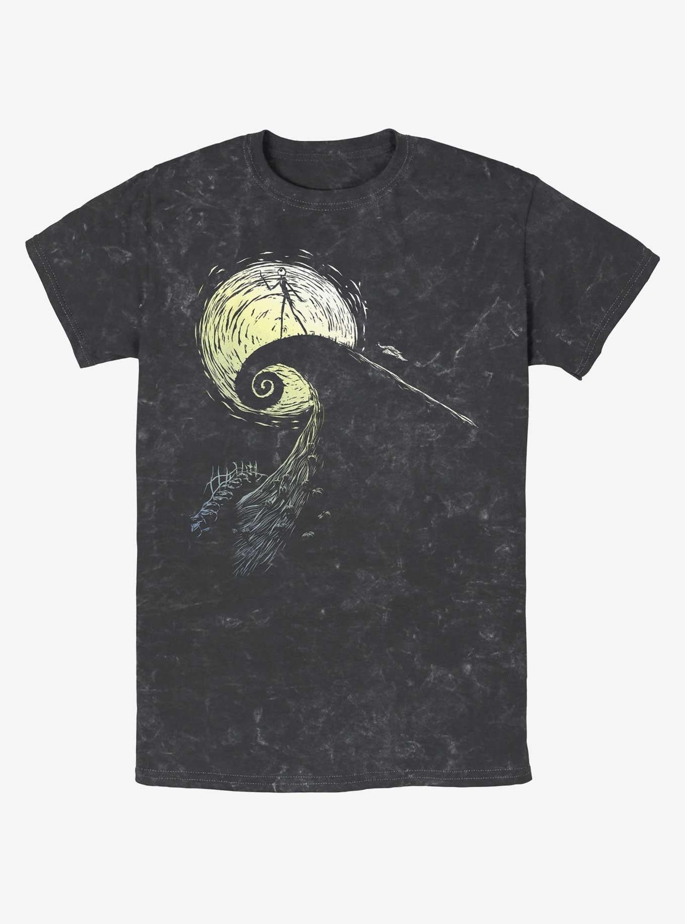 Disney The Nightmare Before Christmas Jack On Spiral Hill Mineral Wash T-Shirt T-Shirt | Viral Style | Great Gift Idea