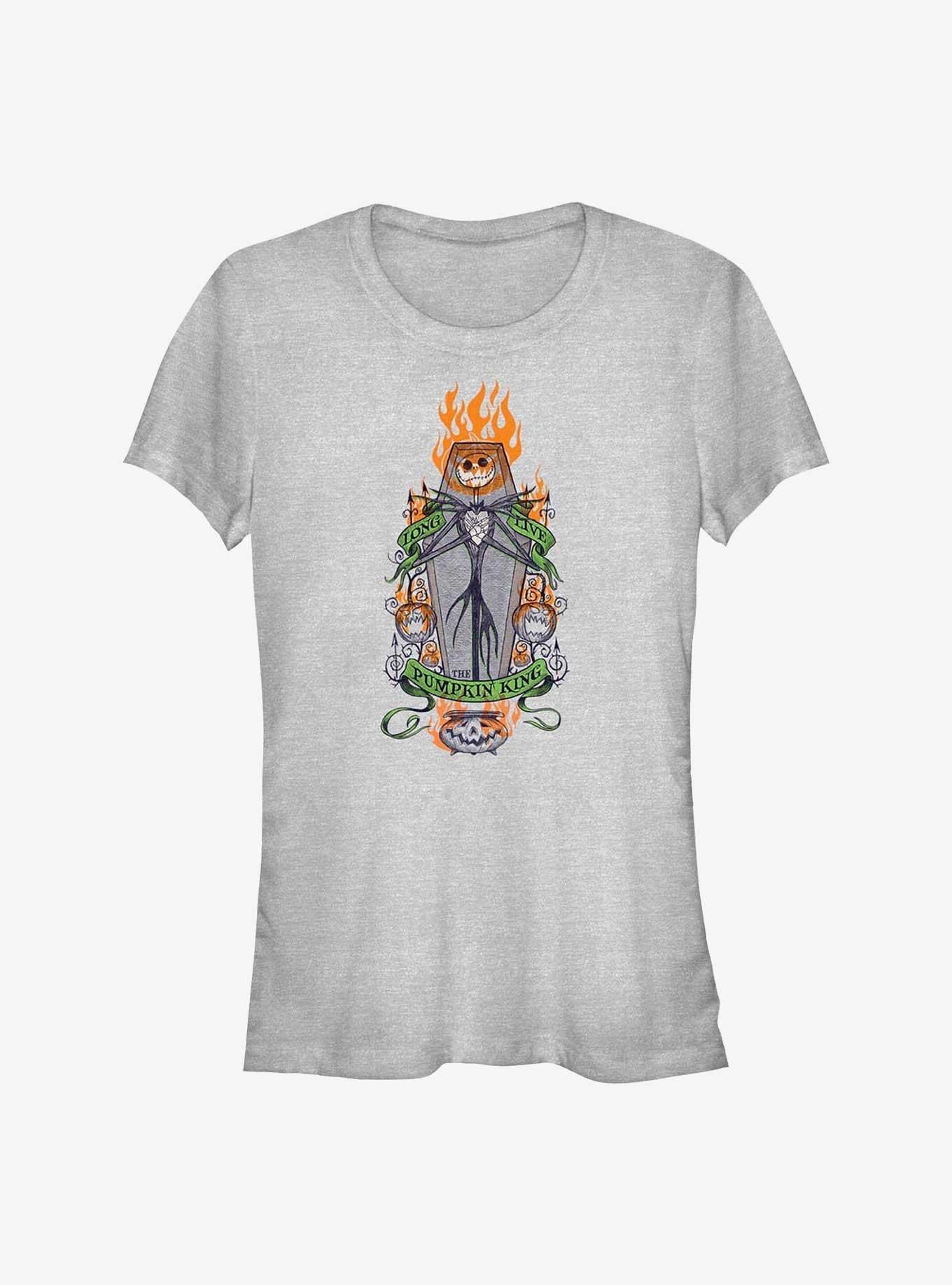 Disney The Nightmare Before Christmas Long Live Jack The Pumpkin King Girls T-Shirt T-Shirt | Exclusive Edition | Perfect For Daily Wear