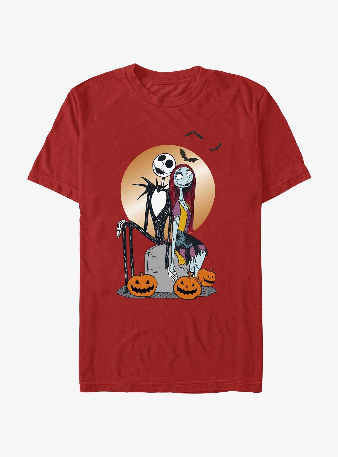 Disney The Nightmare Before Christmas Jack And Sally Holding Hands T-shirt | Trendy Graphic Tee | Casual Unisex T-shirt
