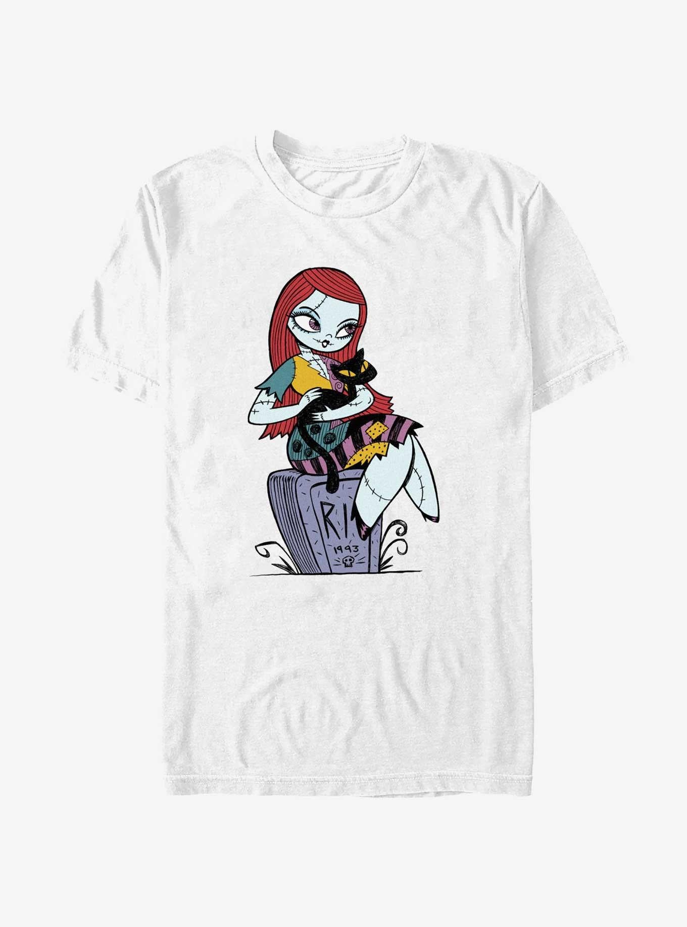 Disney The Nightmare Before Christmas Sally and Black Cat T-Shirt T-Shirt | Aesthetic Graphic | Great Gift Idea