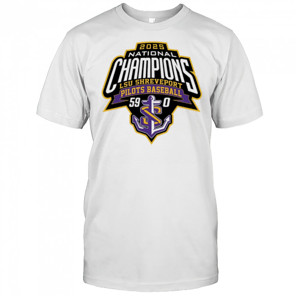 2025 National Champions LSU Shreveport Baseball logo shirt