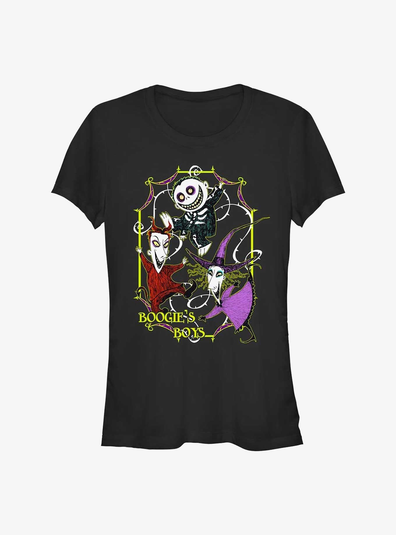 Disney The Nightmare Before Christmas Boogie's Boys Lock Shock & Barrel Girls T-shirt | Trendy Graphic Tee | Casual Unisex T-shirt