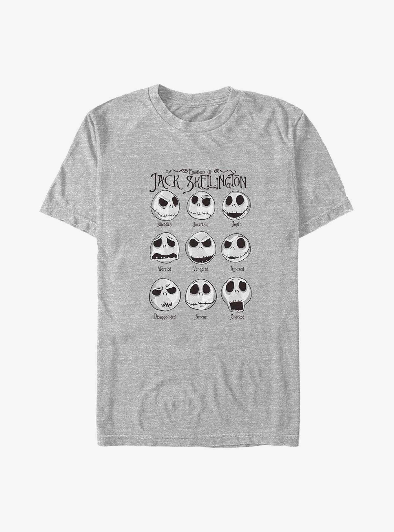 Disney The Nightmare Before Christmas Jack Emotions Big Tall T-Shirt T-Shirt | Viral Style | Top Pick For Fans