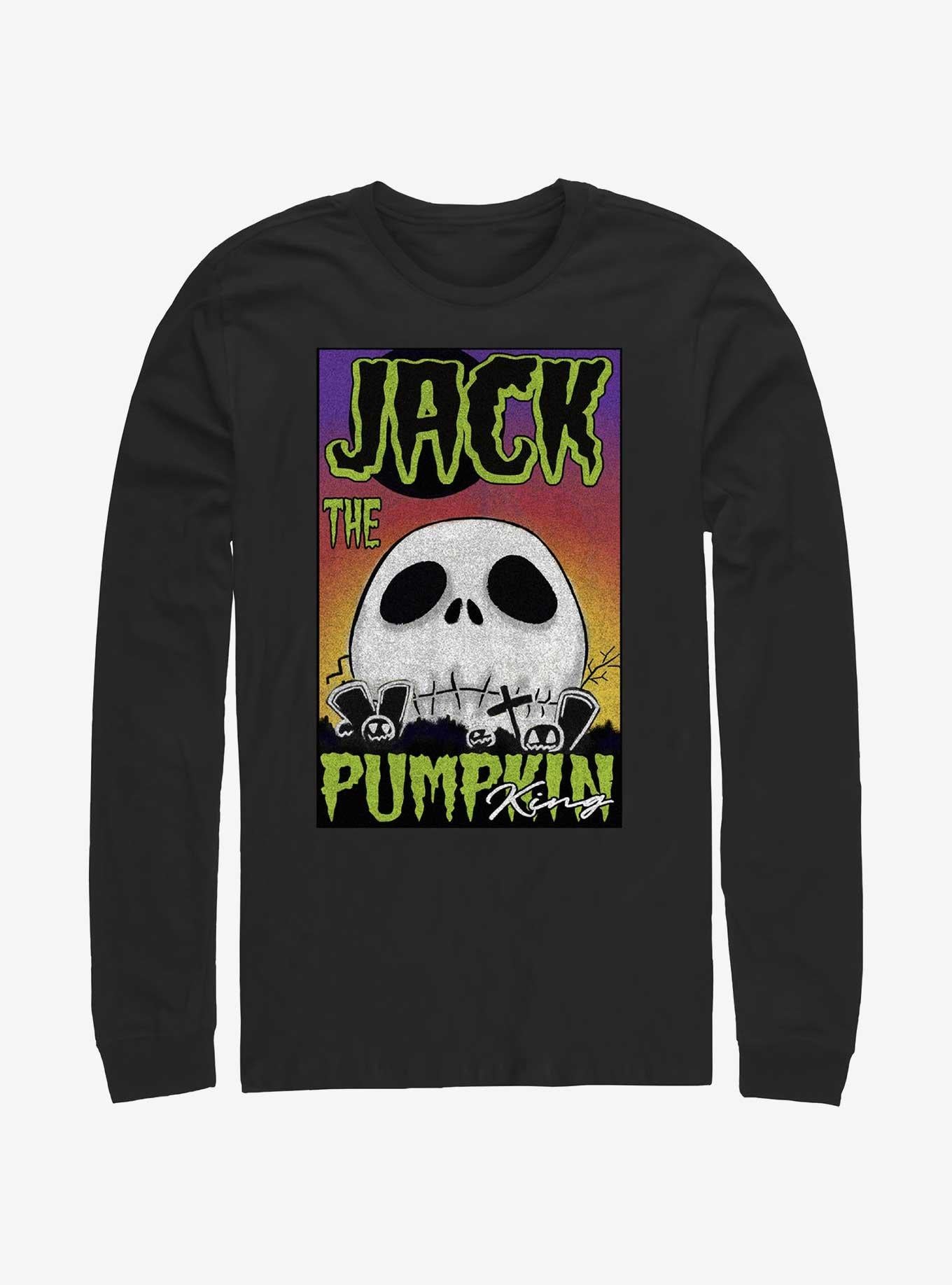 Disney The Nightmare Before Christmas Jack The Pumpkin King Skull Poster Long-Sleeve T-Shirt Poster | Trending Design | High Demand Item