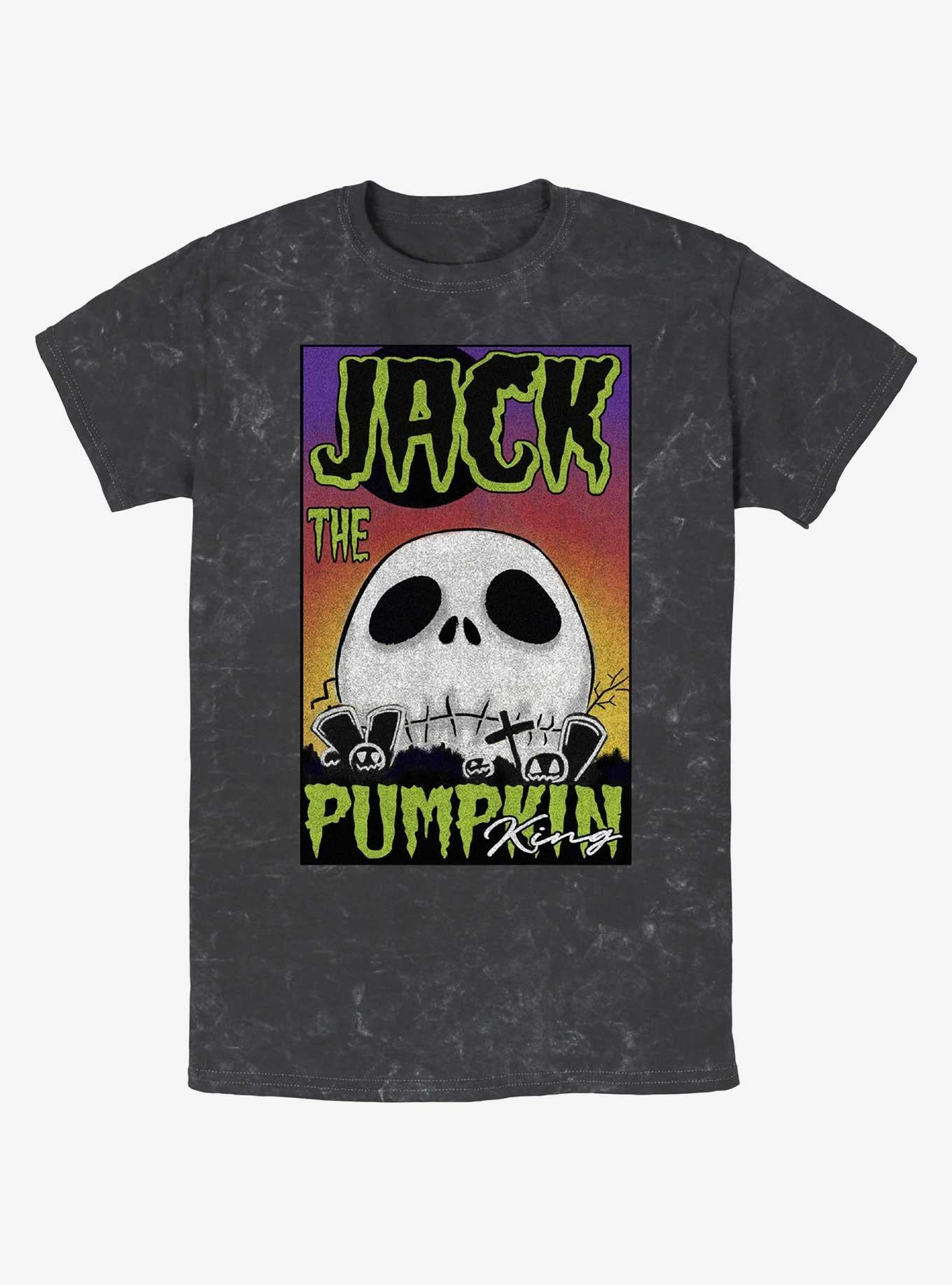 Disney The Nightmare Before Christmas Jack The Pumpkin King Skull Poster Mineral Wash T-Shirt Poster | Viral Style | High Demand Item