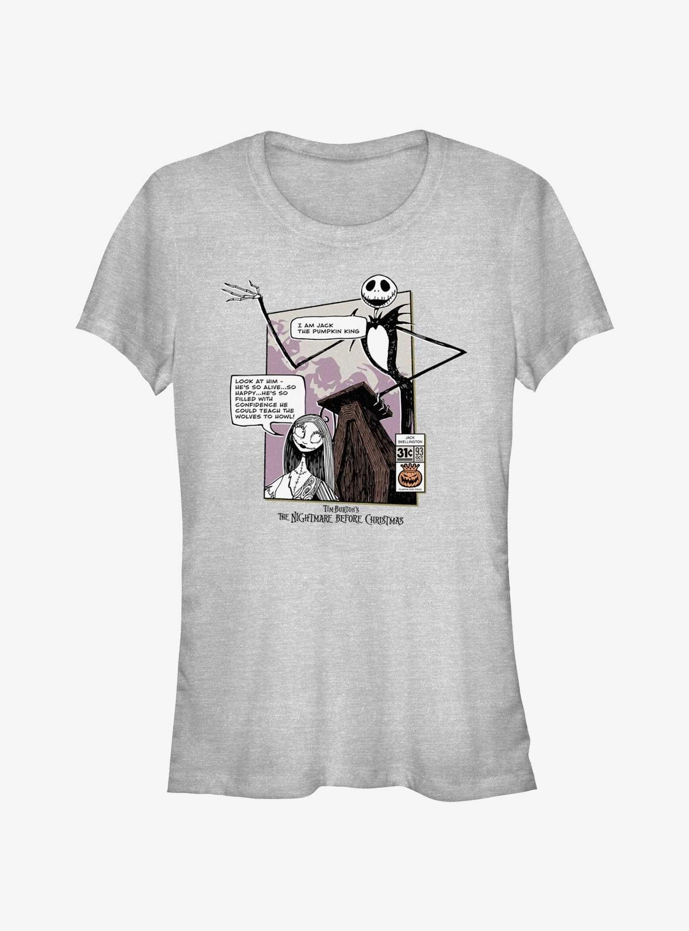 Disney The Nightmare Before Christmas Jack Sally Look At Him The Pumpkin King Girls T-Shirt T-Shirt | High-Quality Print | Perfect For Daily Wear