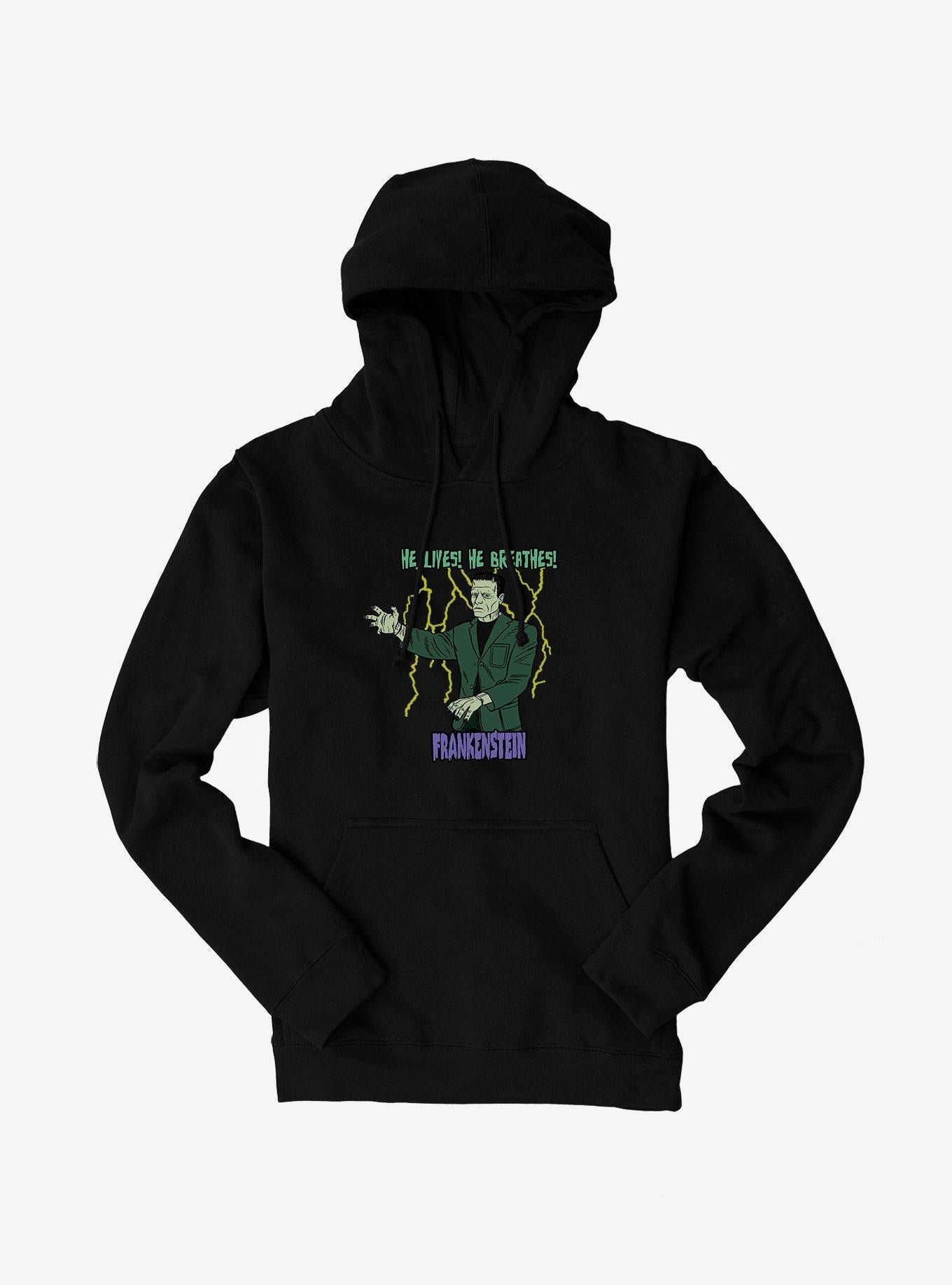 Universal Monsters Frankenstein He Lives He Breathes Hoodie