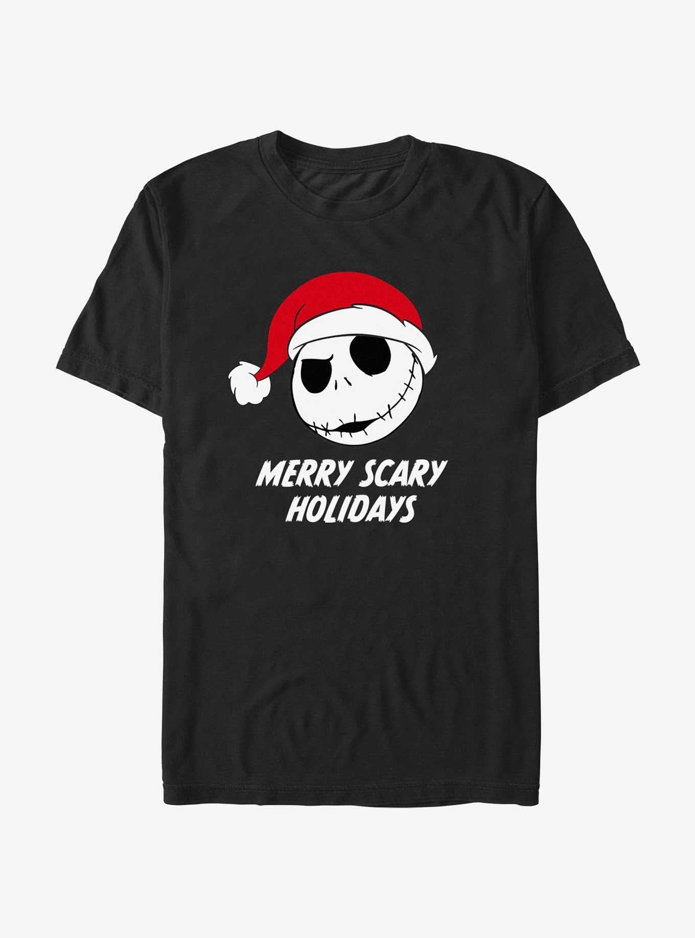 Disney The Nightmare Before Christmas Jack Merry Scary Holidays T-shirt | Trendy Graphic Tee | Casual Unisex T-shirt