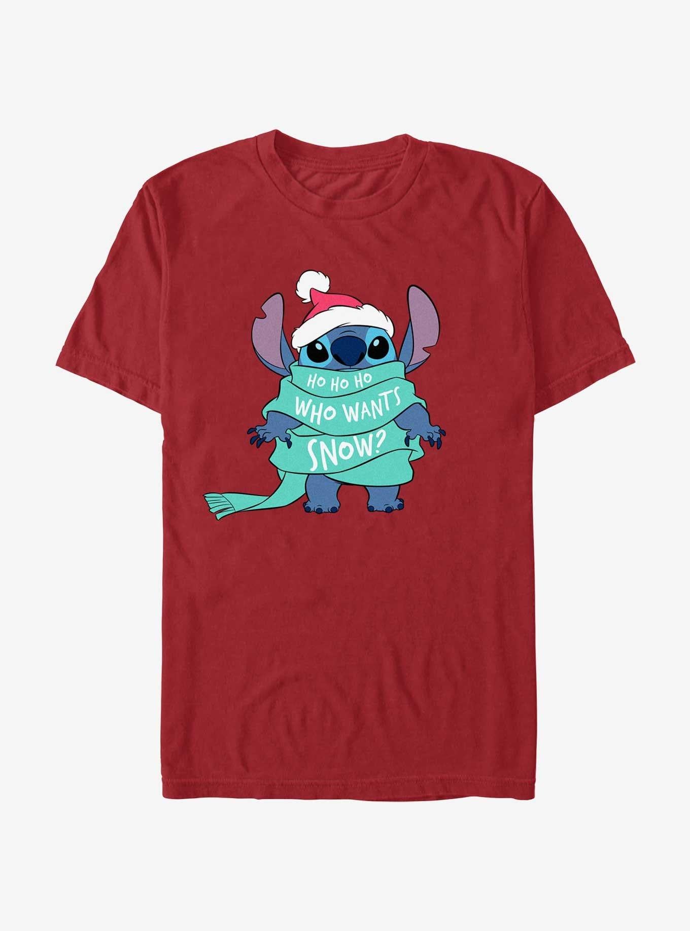 Disney Lilo Stitch Who Wants Snow T-Shirt T-Shirt | High-Quality Print | Great Gift Idea