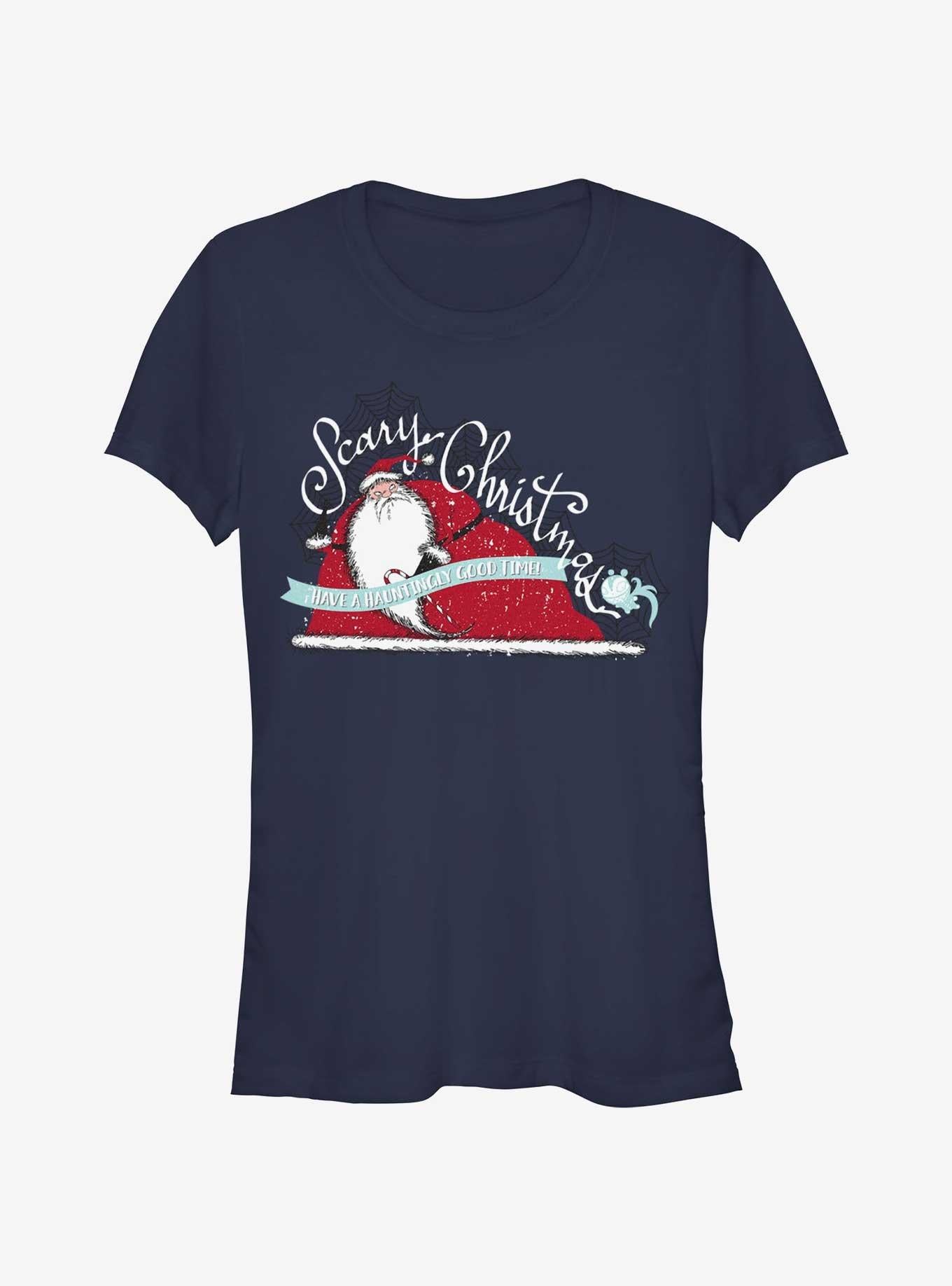 Disney The Nightmare Before Christmas Scary Christmas Girls T-shirt | Trendy Graphic Tee | Casual Unisex T-shirt