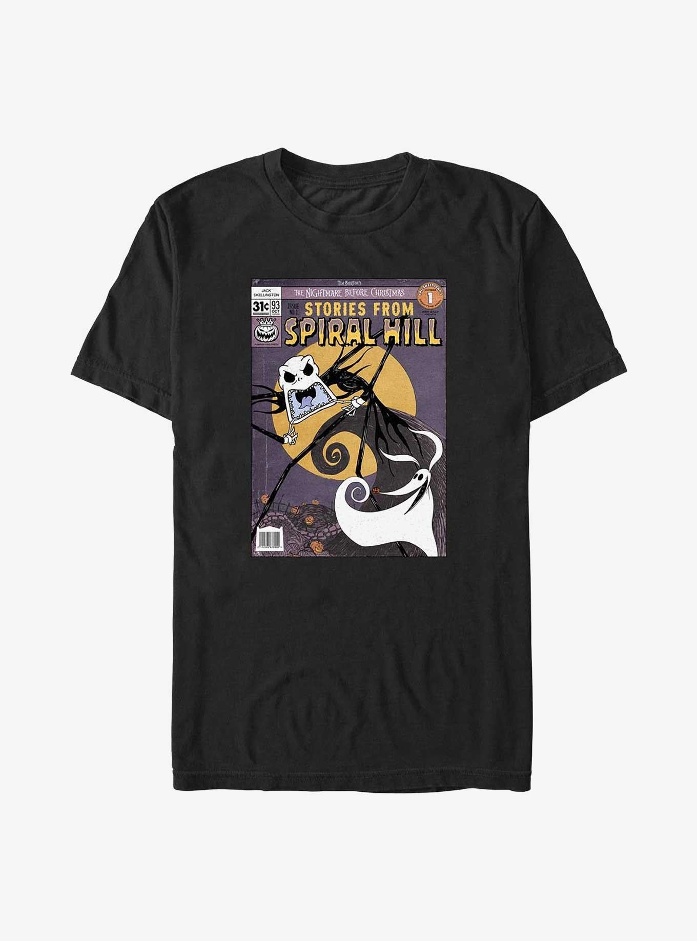 Disney The Nightmare Before Christmas Spiral Hill Comic Jack and Zero Big Tall T-Shirt T-Shirt | Best-Selling Artwork | Perfect For Daily Wear