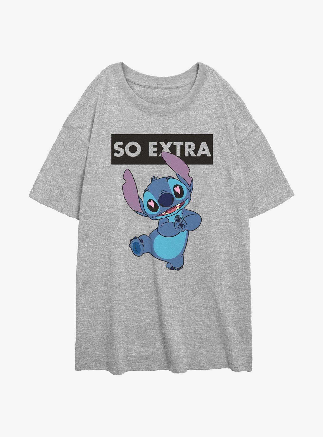 Disney Lilo Stitch So Extra Girls Oversized T-Shirt T-Shirt | Vintage Graphic Vibe | Must-Have Style