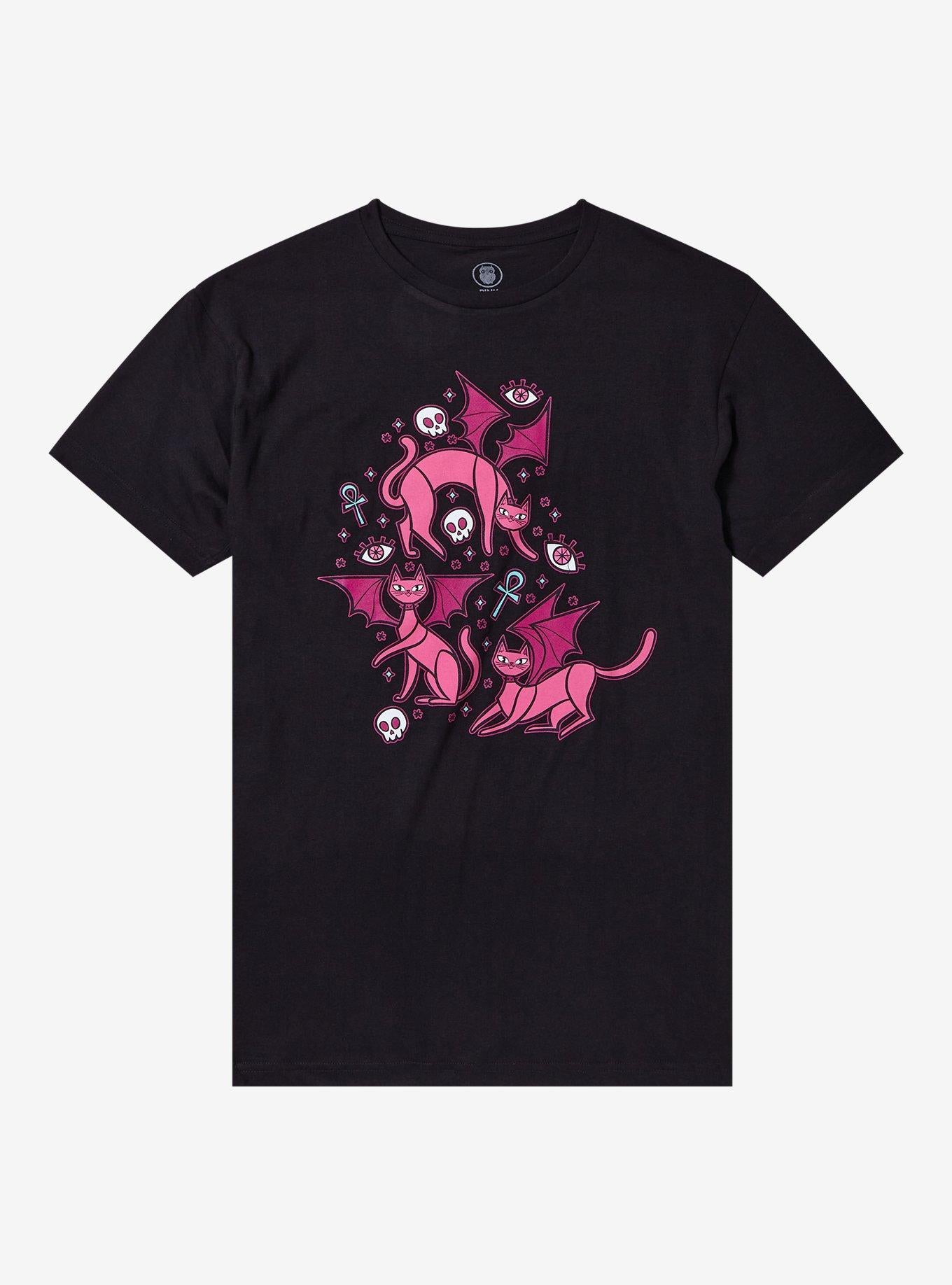 Pink Demon Cats T-Shirt By Pink Owlet