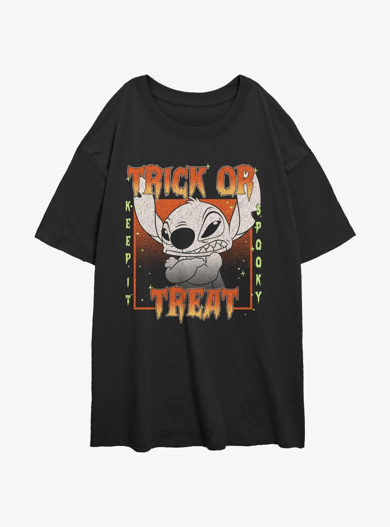 Disney Lilo Stitch Stay Spooky Girls Oversized T-Shirt T-Shirt | Fan Favorite Style | Must-Have Style