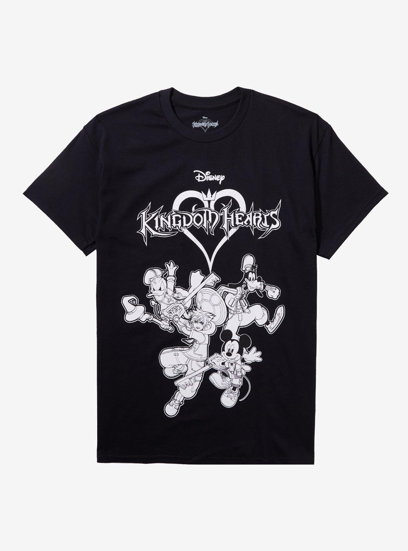 Disney Kingdom Hearts Black & White Group T-Shirt