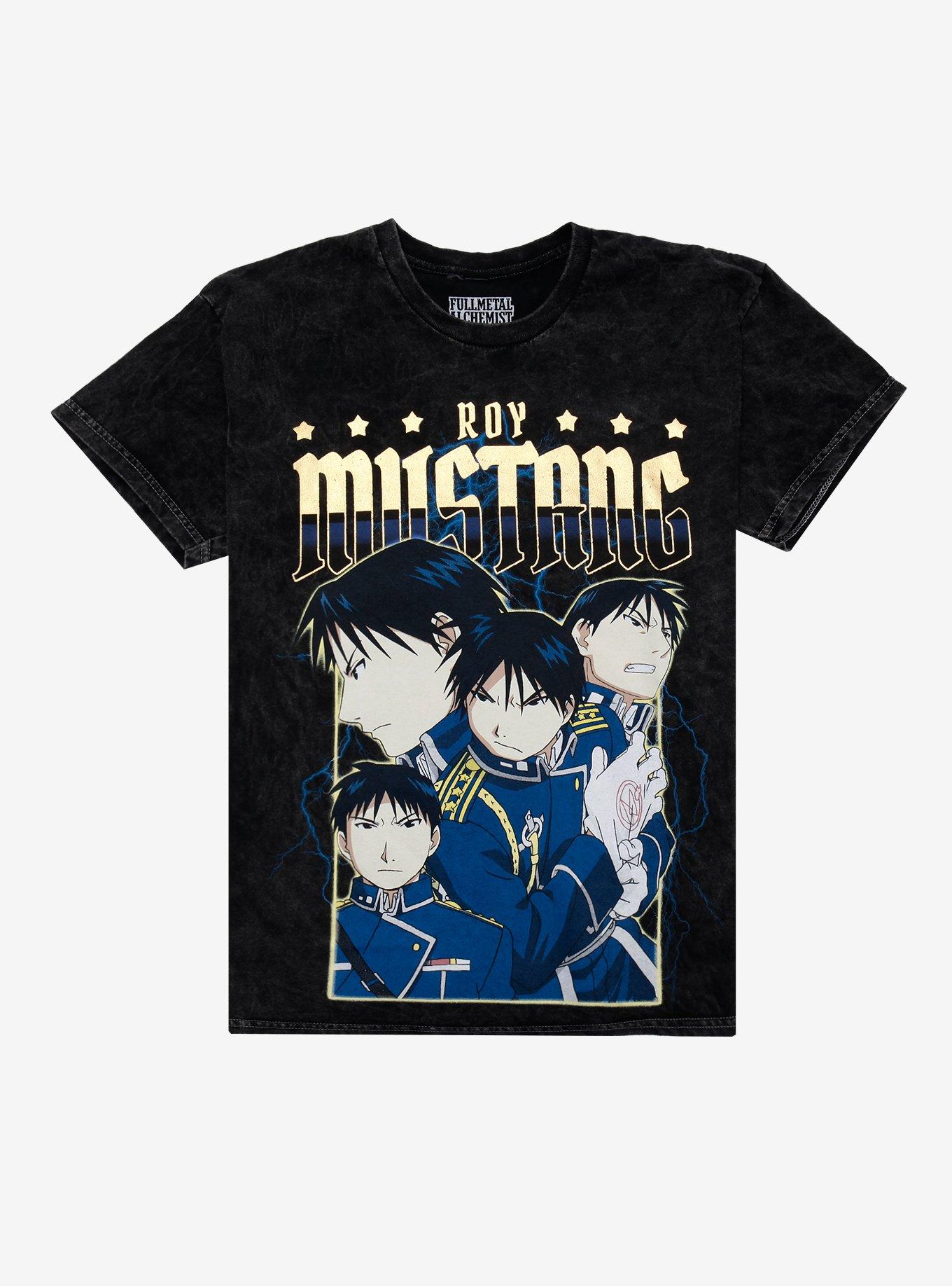 Fullmetal Alchemist: Brotherhood Roy Mustang Gold Foil Dark Wash T-Shirt