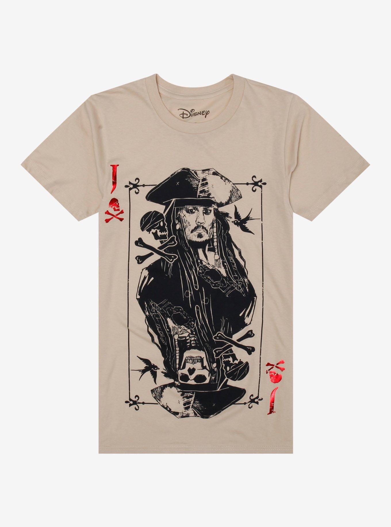 Disney Pirates Of The Caribbean Jack Sparrow Card Girls T-Shirt T-Shirt | Premium Graphic | Perfect For Daily Wear