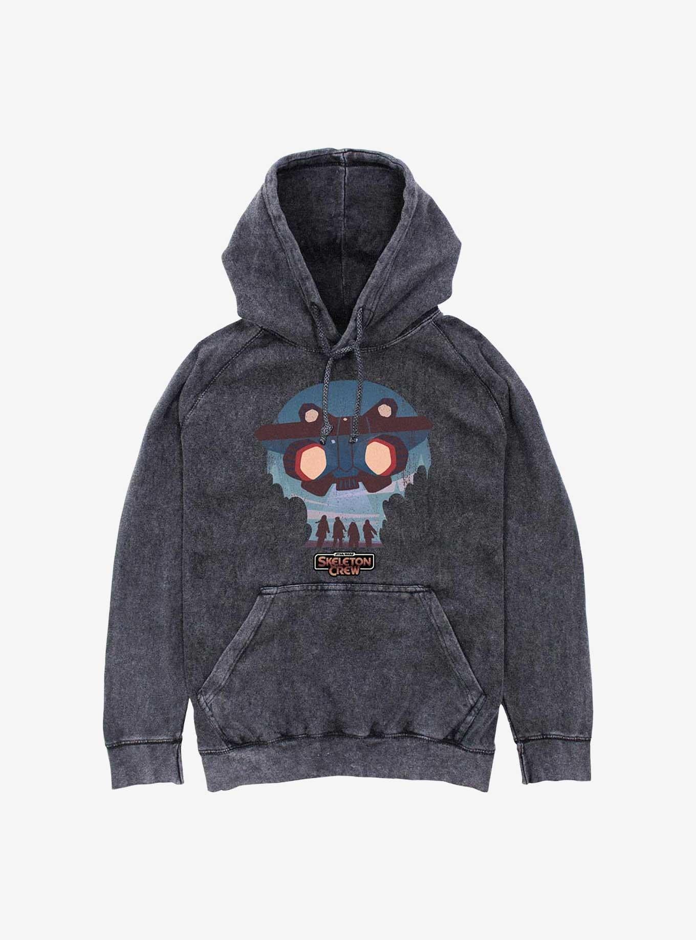 Skeleton Crew Kids And Ship Mineral Wash Hoodie